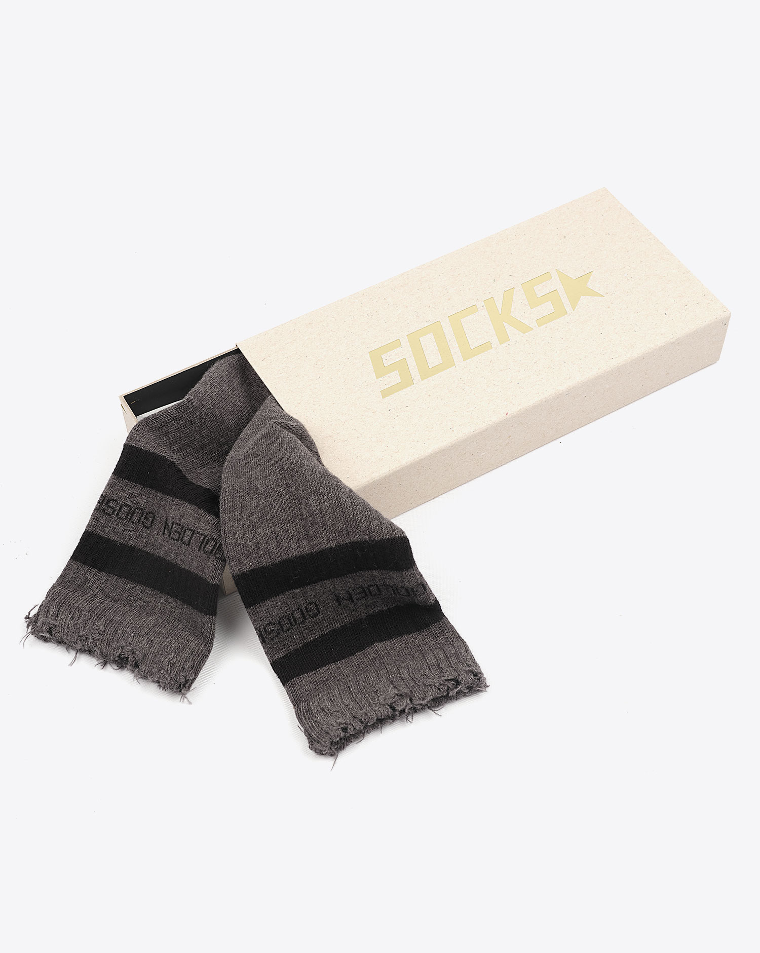 Produit Chaussettes Golden Goose en coton gris noir. 