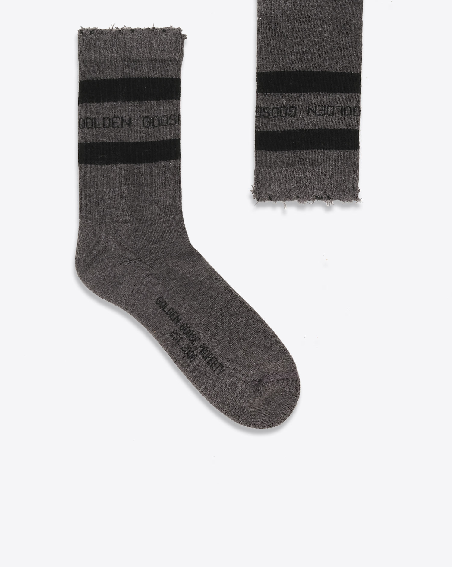 Produit Chaussettes Golden Goose en coton gris noir. 