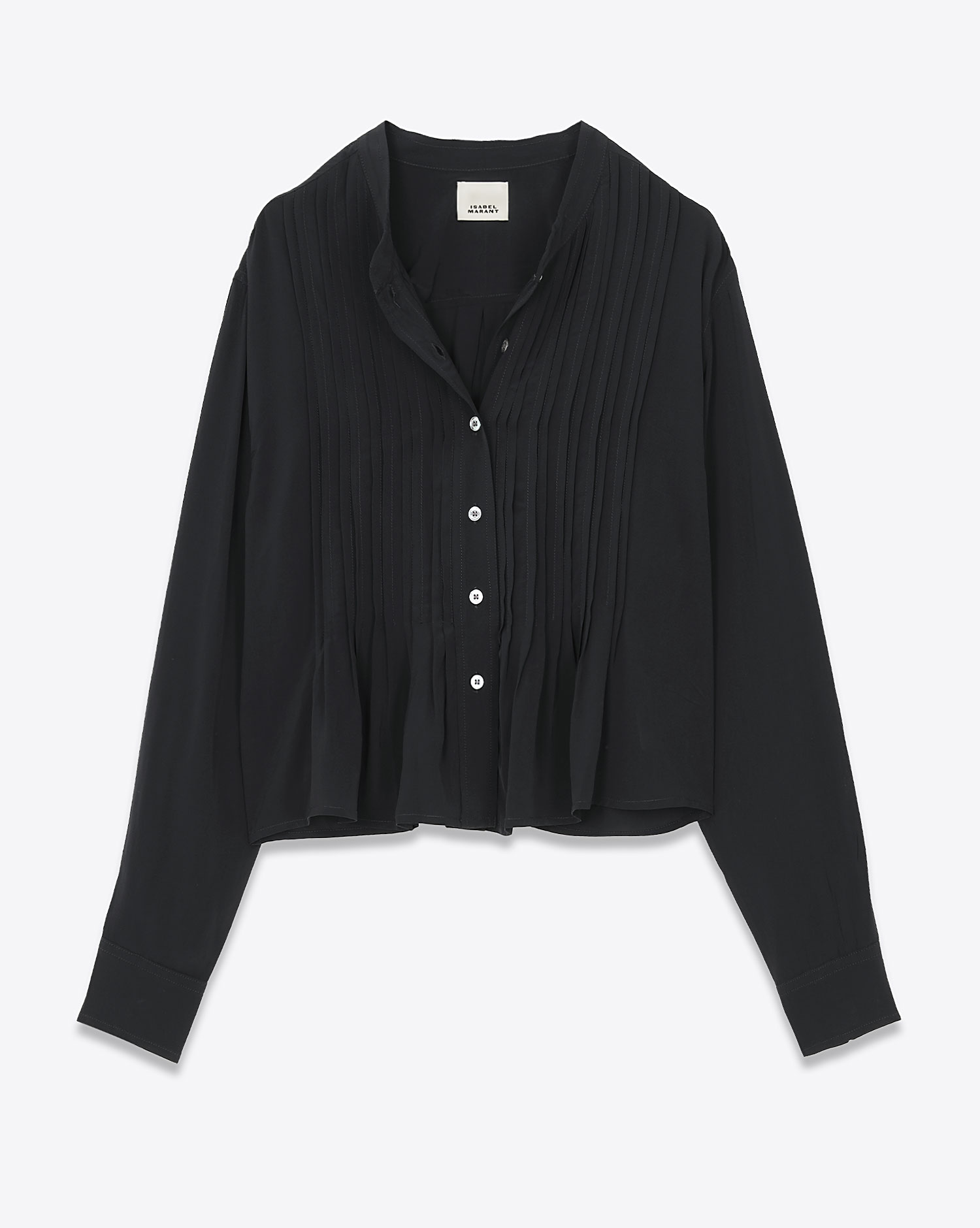 Produit Chemise manches longues Adzara Isabel Marant Etoile noire. Vue face. 