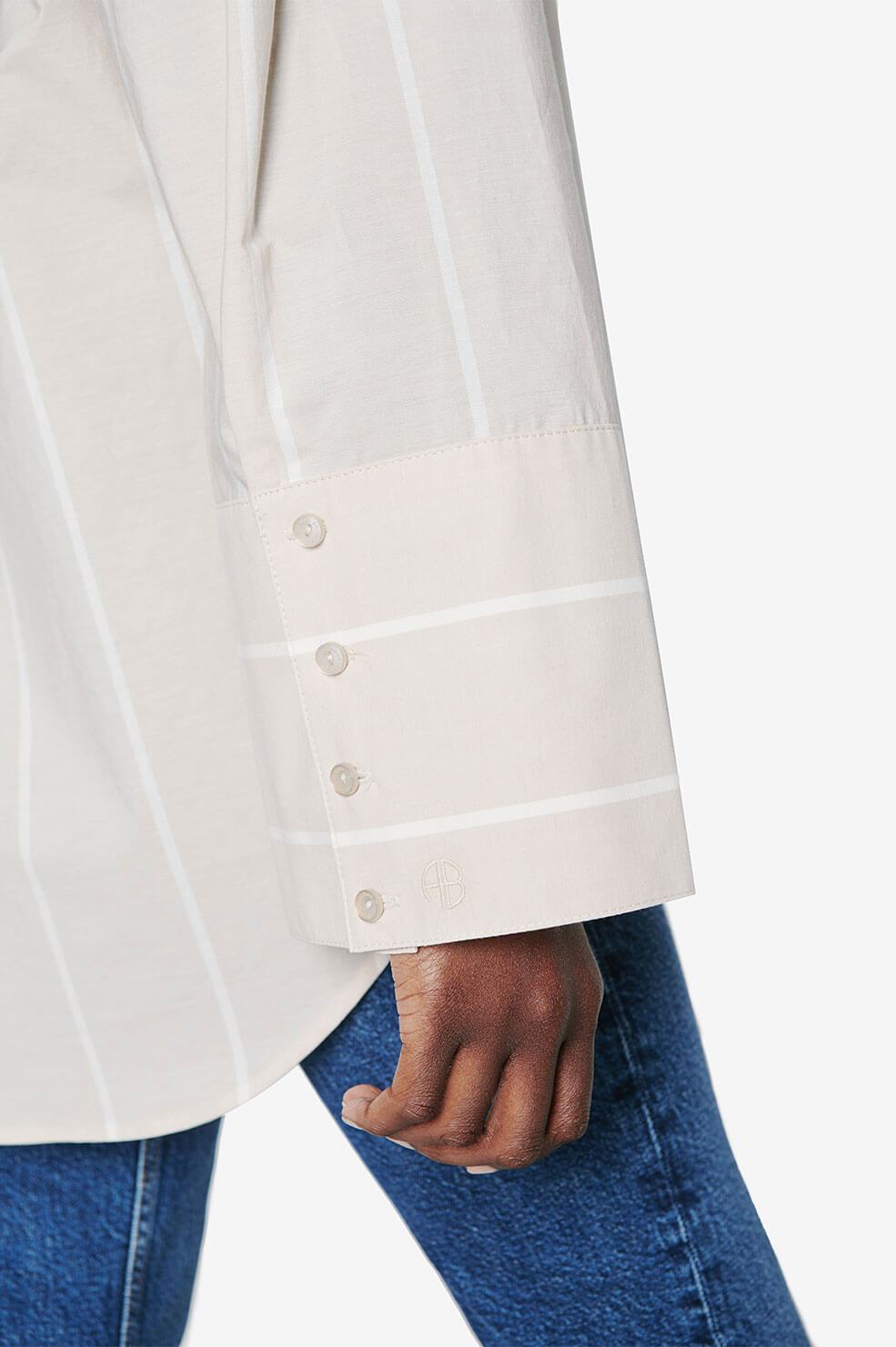 Image du produit Anine Bing Allie Shirt - Camel Stripe - Multi - 3