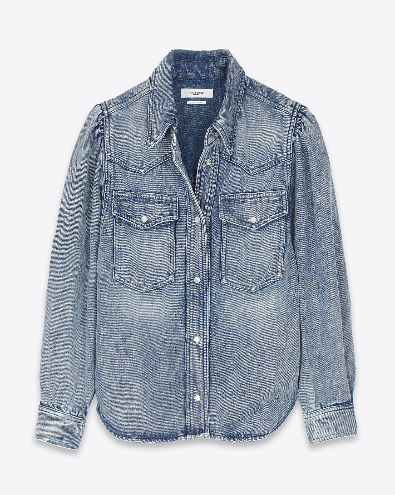 Chemise en denim fluide bleu ciel Tahisse Isabel Marant Etoile. 