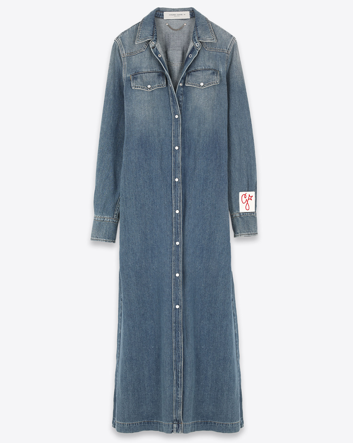 All saints polly discount long denim dress