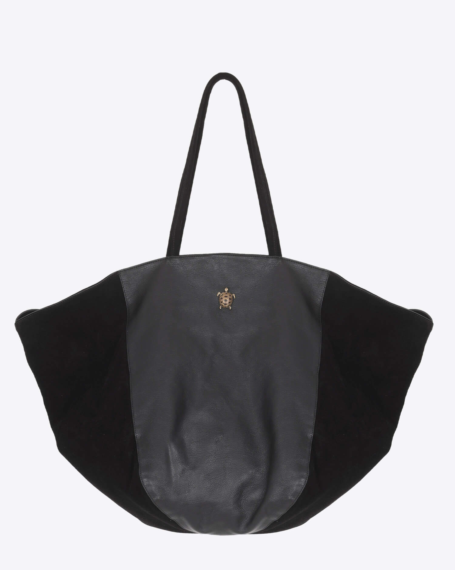Claris Virot Cabas Felix Cuir Suede Tortue Noir