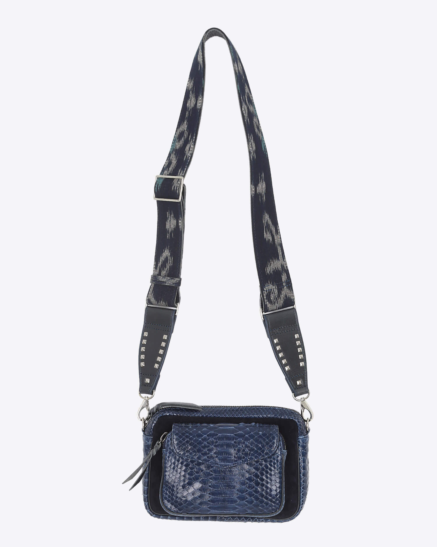 Image du produit Claris Virot Charly Python Suede - Bleu Cobalt  