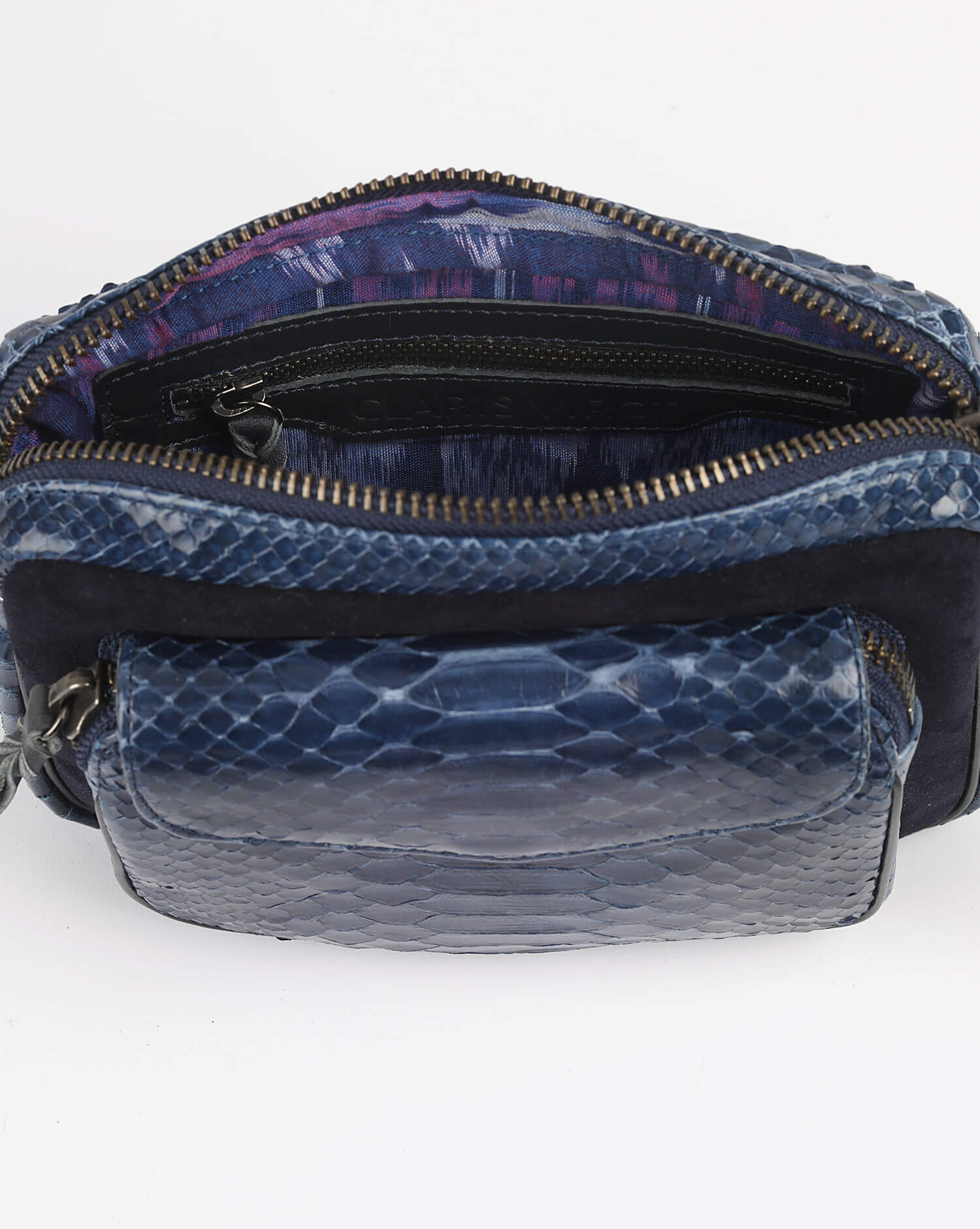 Image du produit Claris Virot Charly Python Suede - Bleu Cobalt   - 2