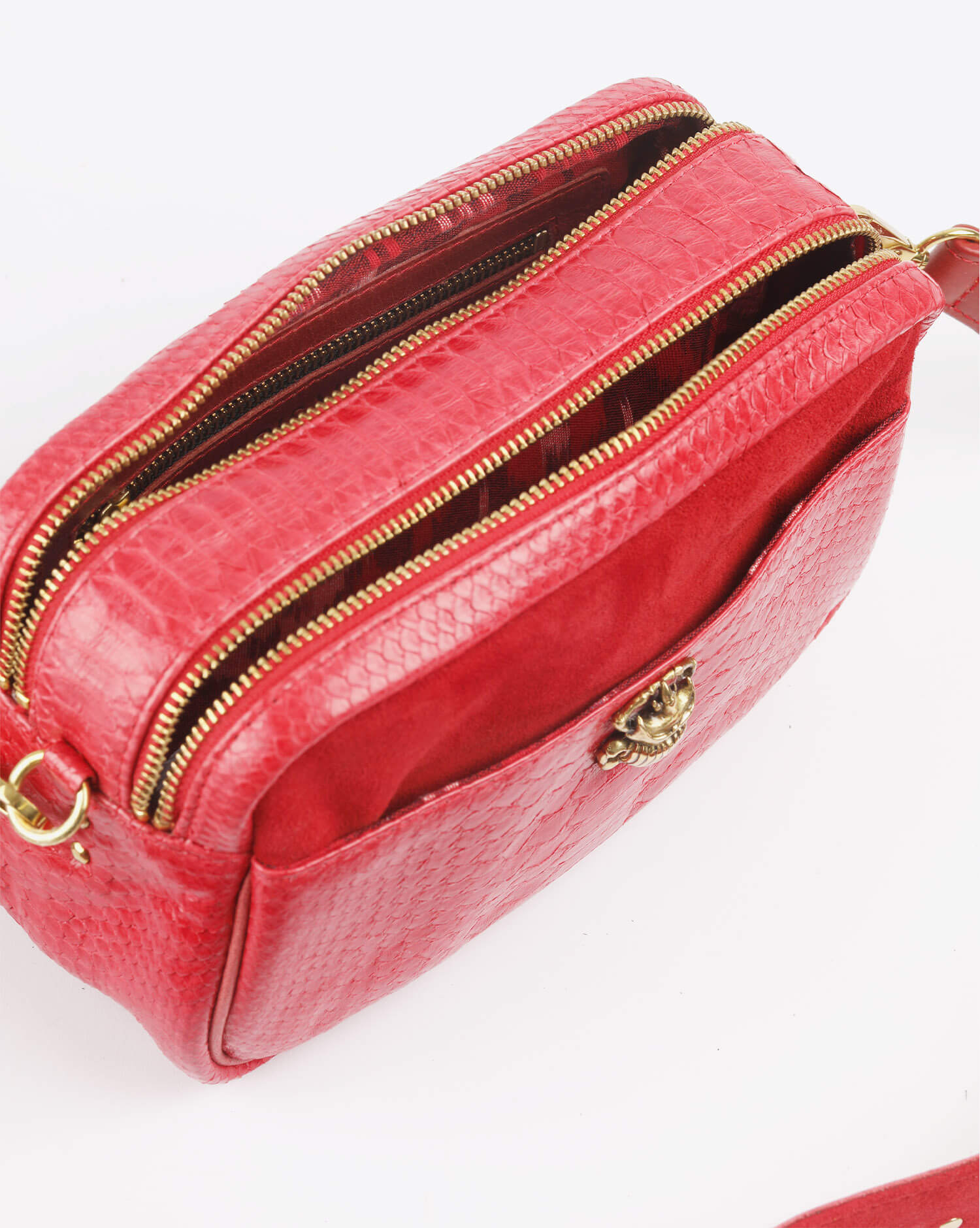 Image du produit Claris Virot Lily Python Suede - Rouge   - 2