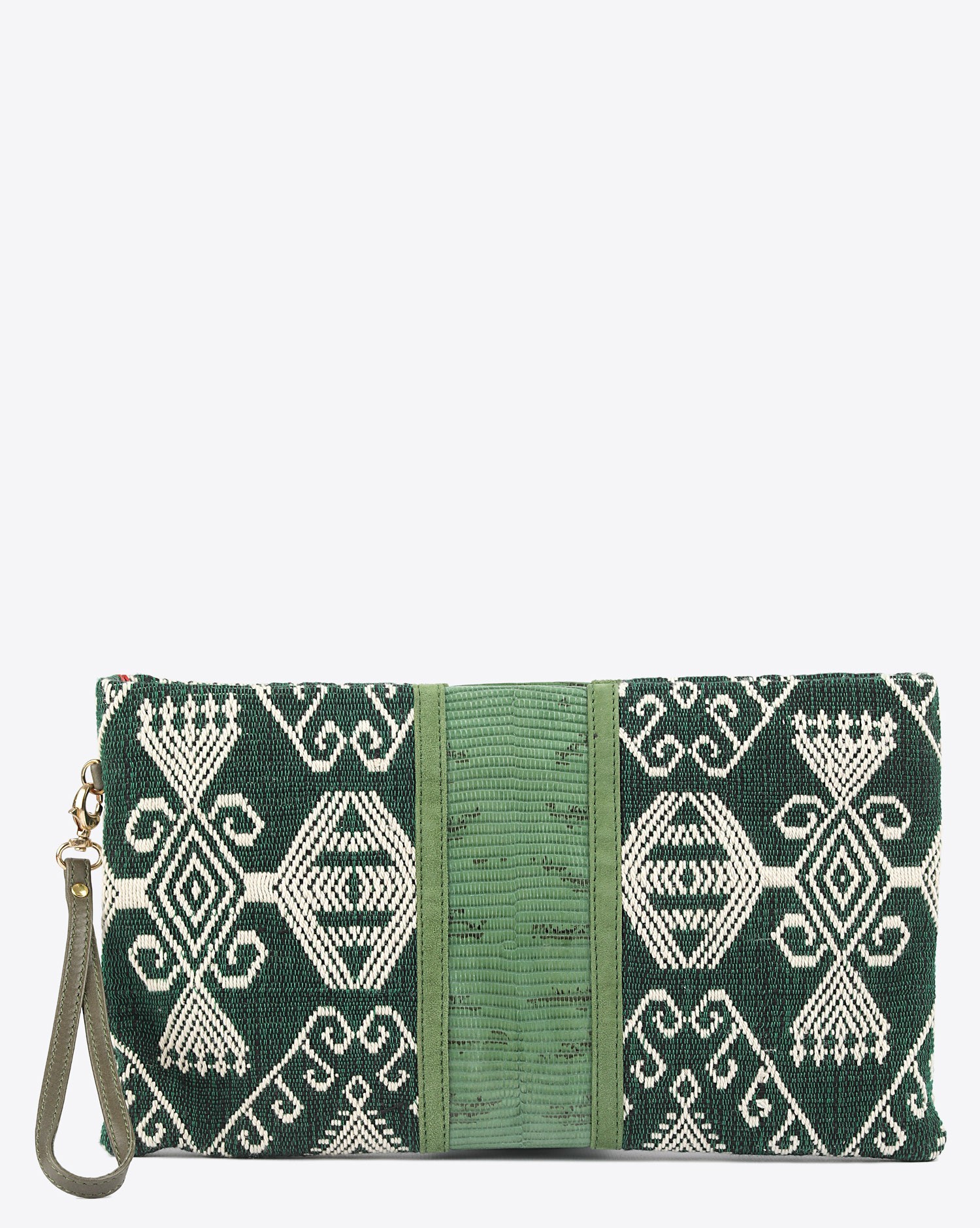 Image du produit Claris Virot Pochette Lou Lezard Timor - Vert  