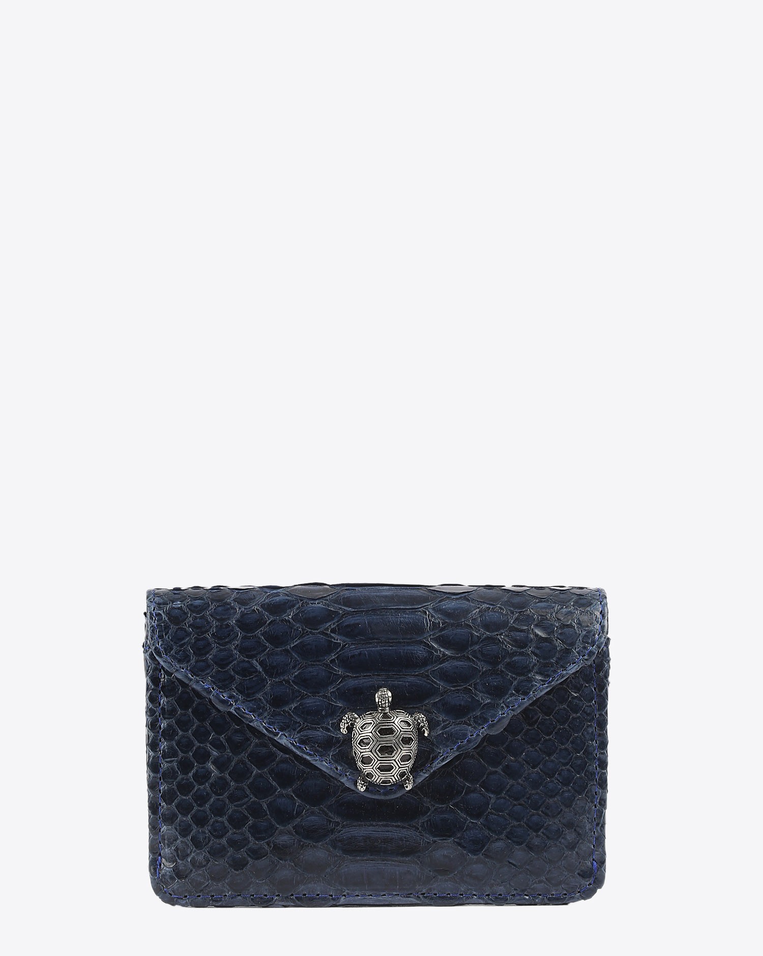 Image du produit Claris Virot Porte Cartes Alex Python - Bleu Cobalt Tortue  