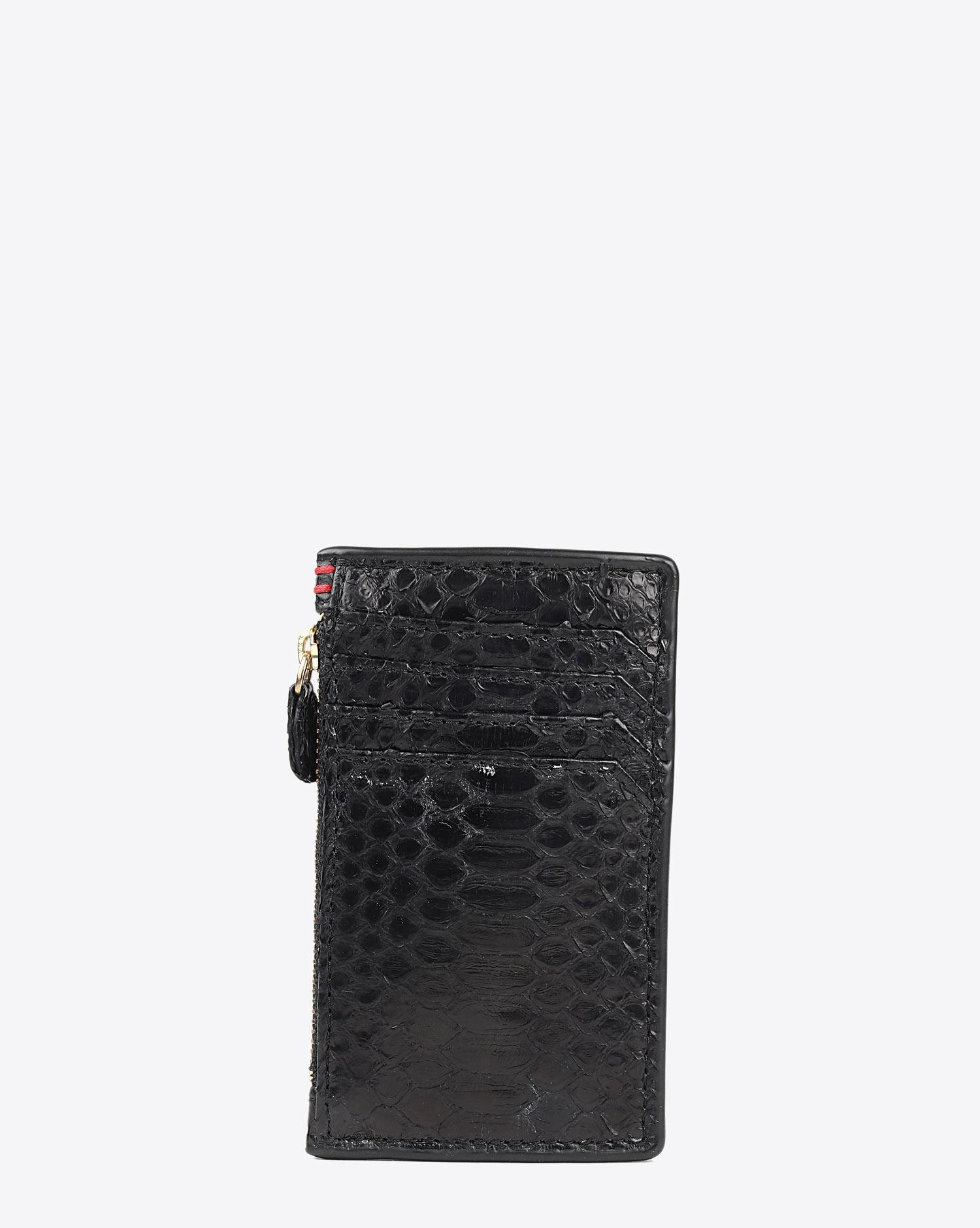 Claris Virot Porte Cartes Python Helena Noir  