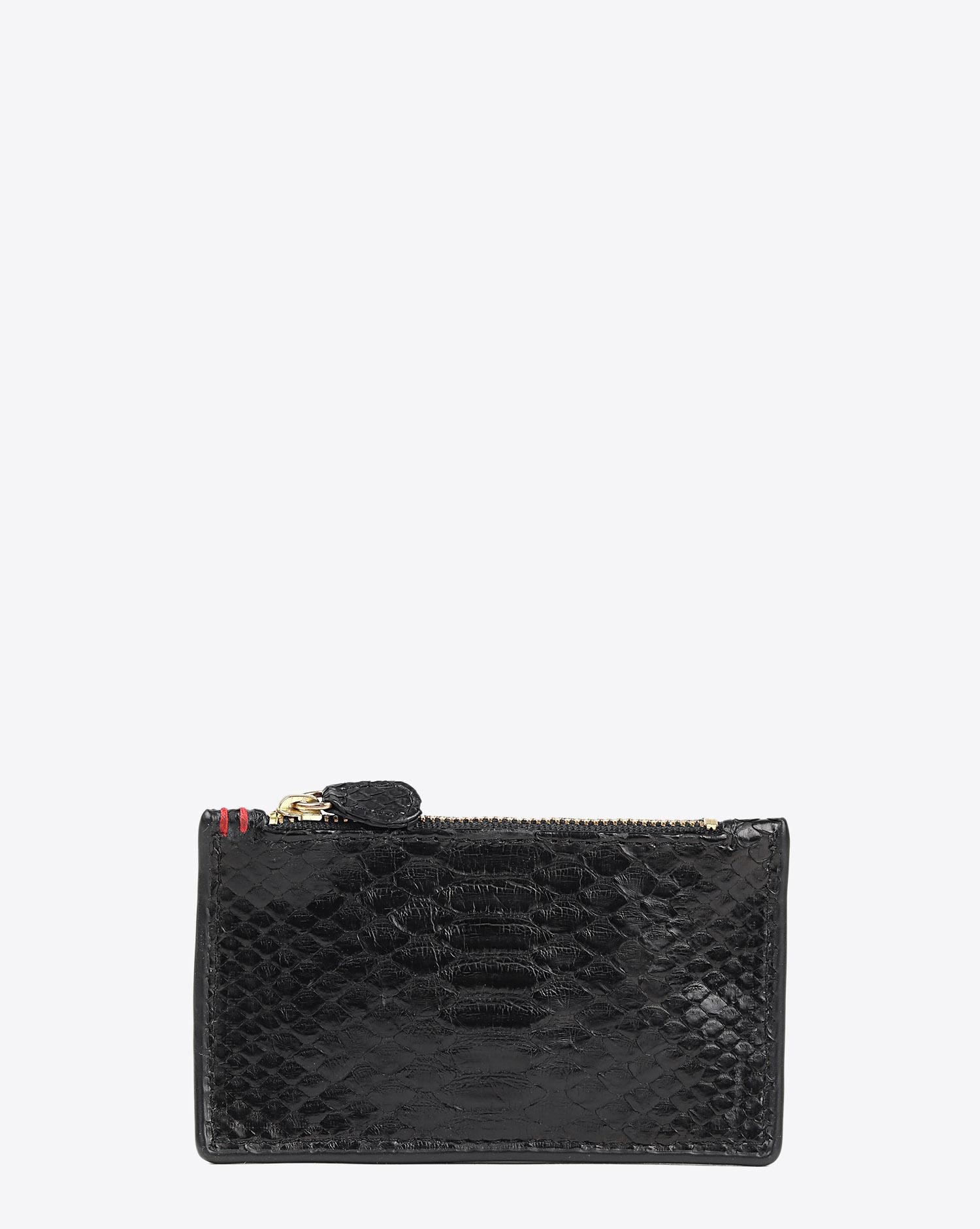 Claris Virot Porte Cartes Python Helena Noir  