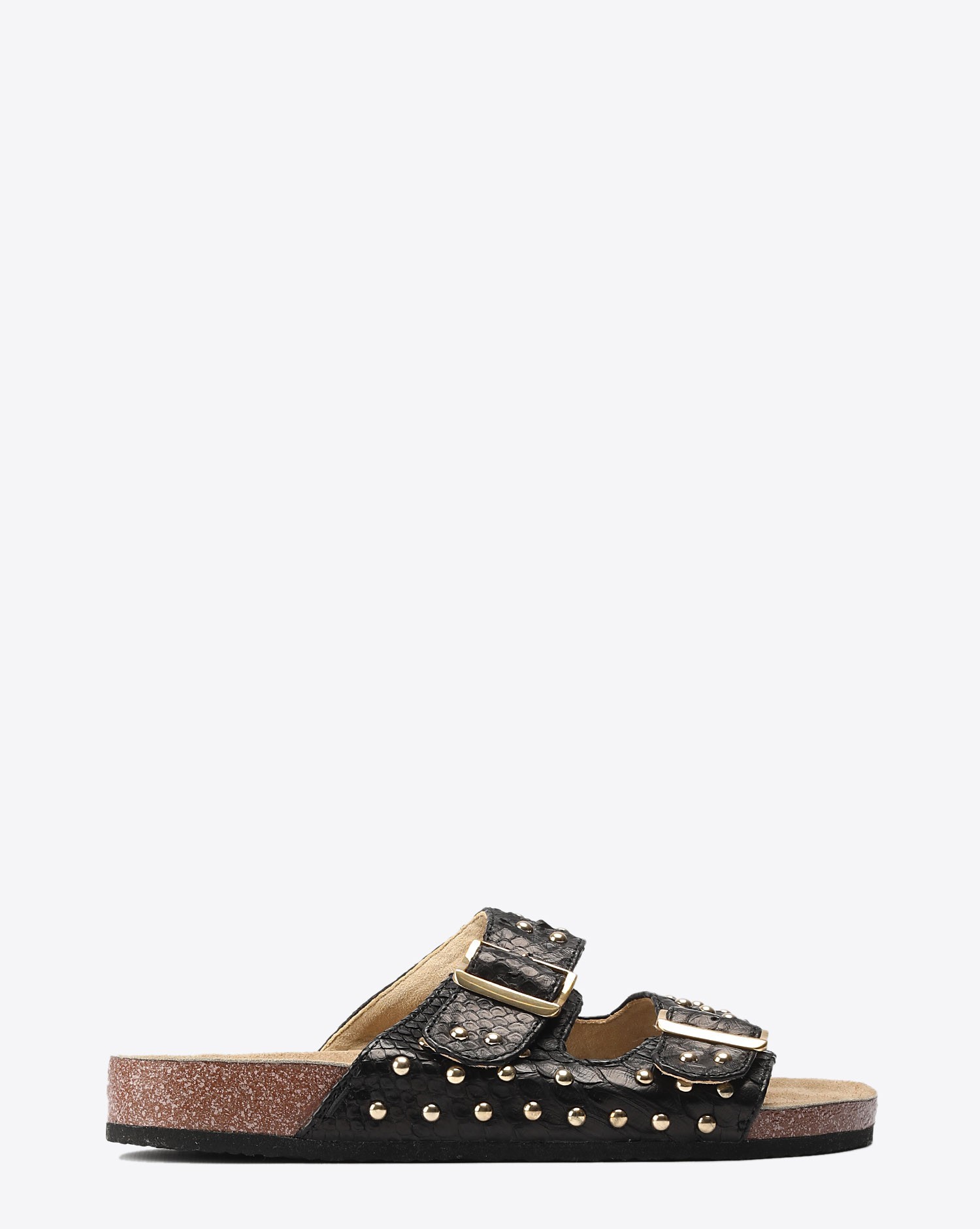 Image du produit Claris Virot Sandales Odette - Noir Clous Or 