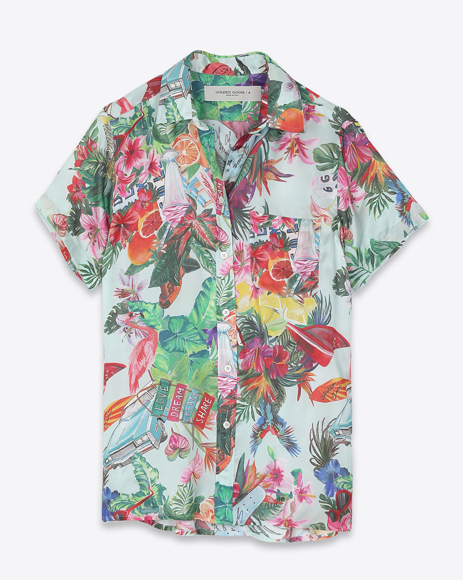 Image du produit Golden Goose Vêtements Collection Shirt Miami Tropical -  Morning Mist Multicolor 81626