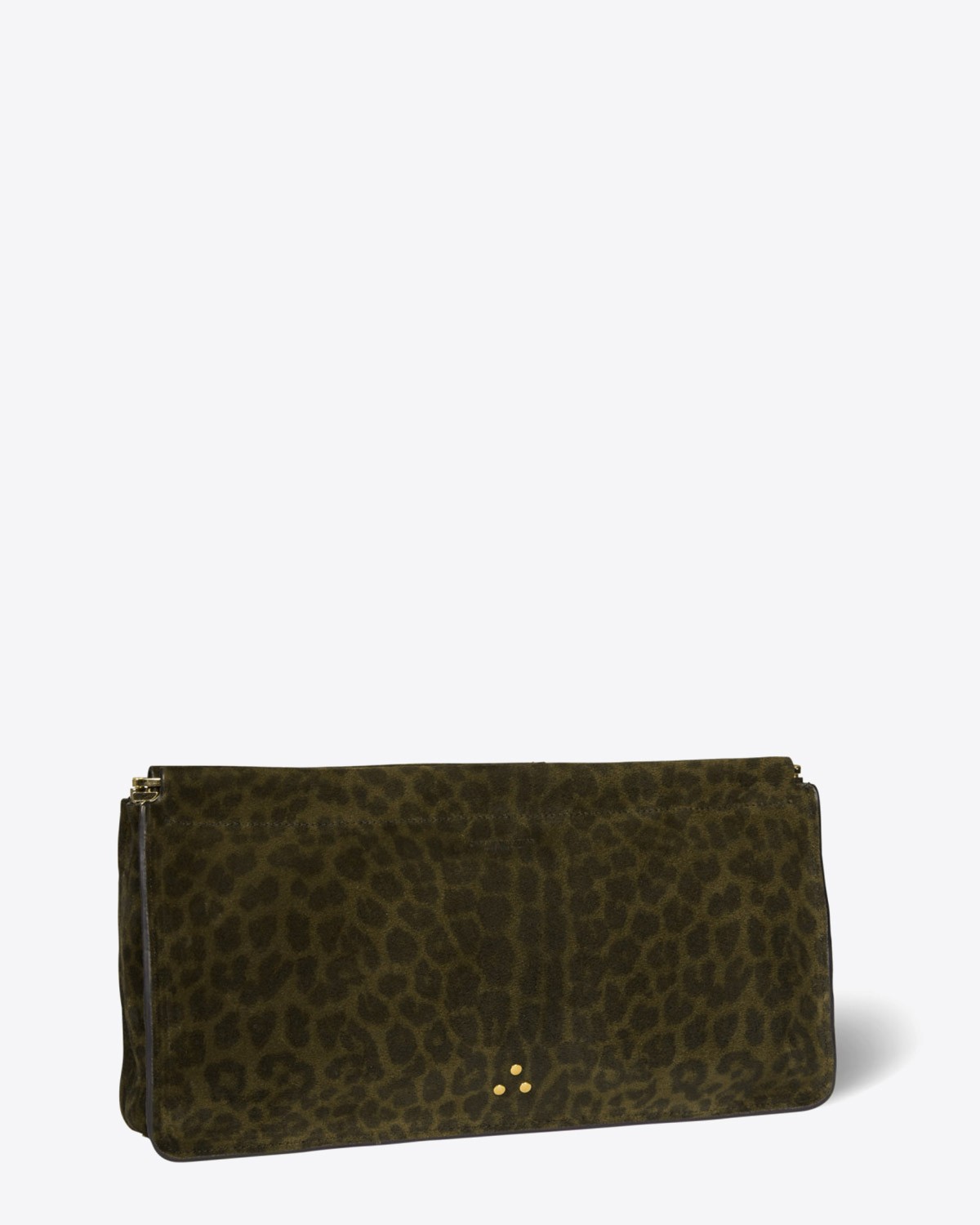 Image du produit Jérôme Dreyfuss Accessoires Collection Clic Clac XL Split Suède Léopard Kaki  