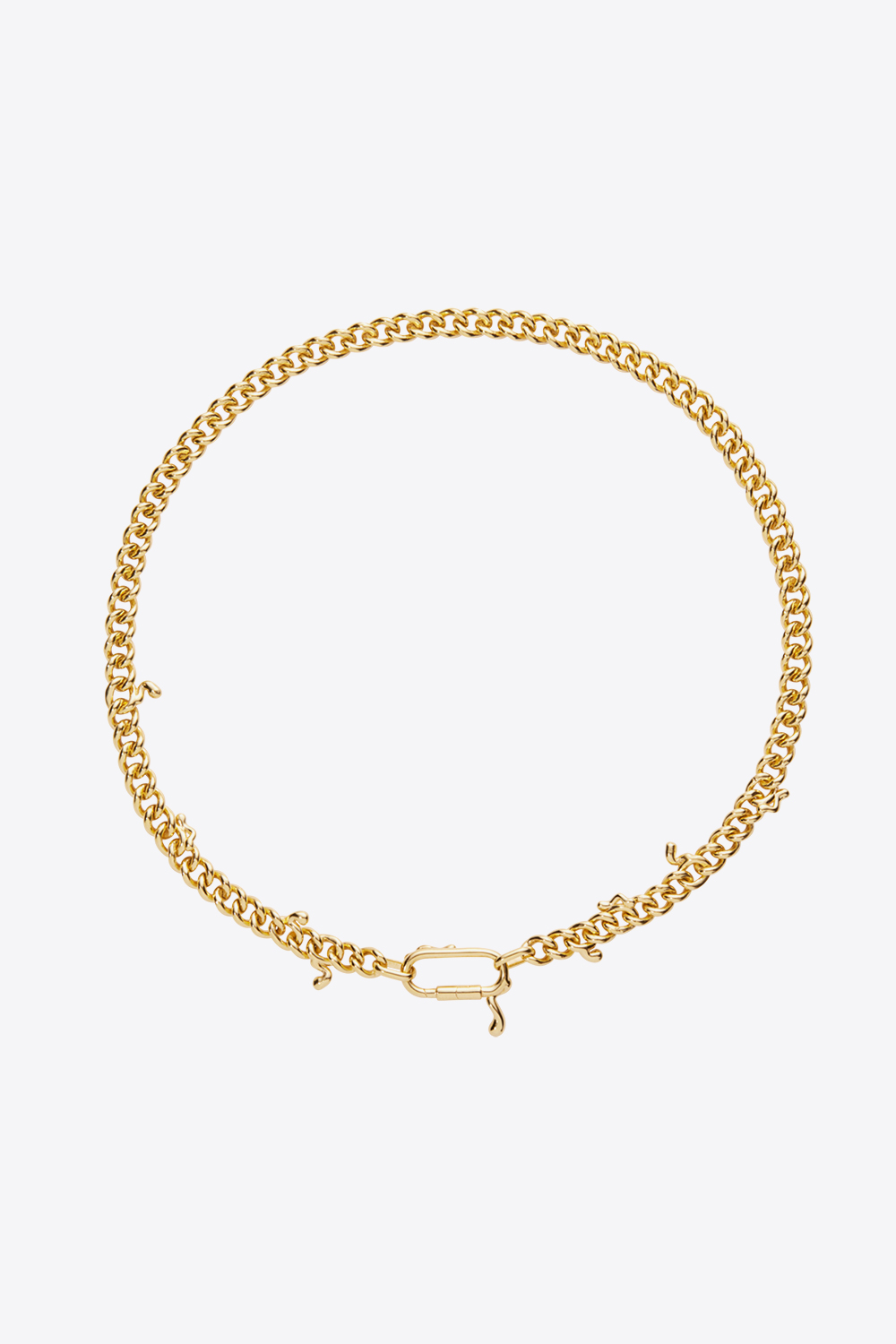 Collier chaine Berline Maria Black en argent plaqué or. 
