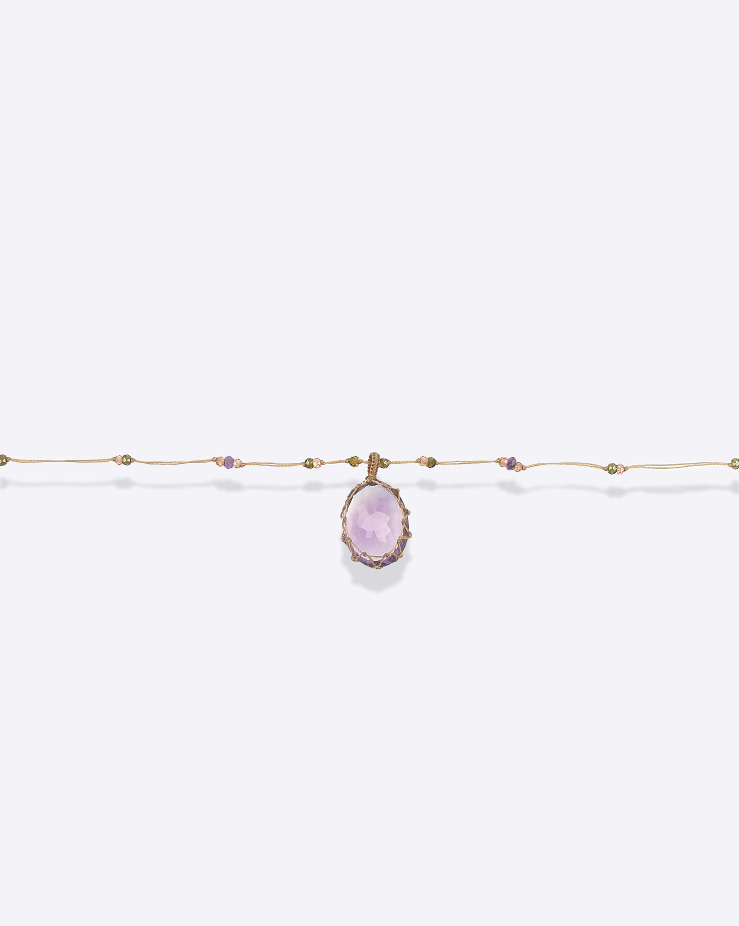 Sharing  Collier Court Tibétain VVVV Amethy ste Dark Purple 