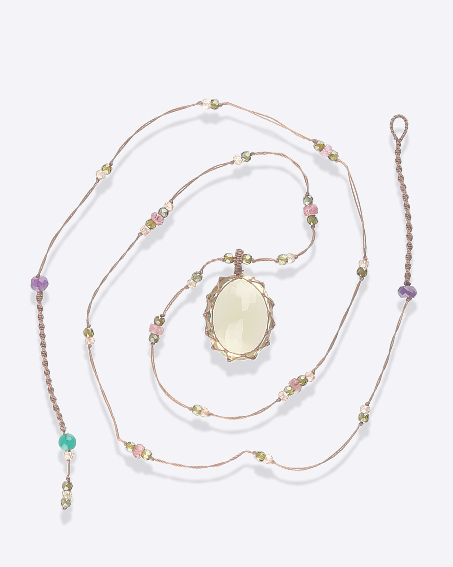 Image du produit Sharing Collier Court Tibétain V - Lemon Topaze