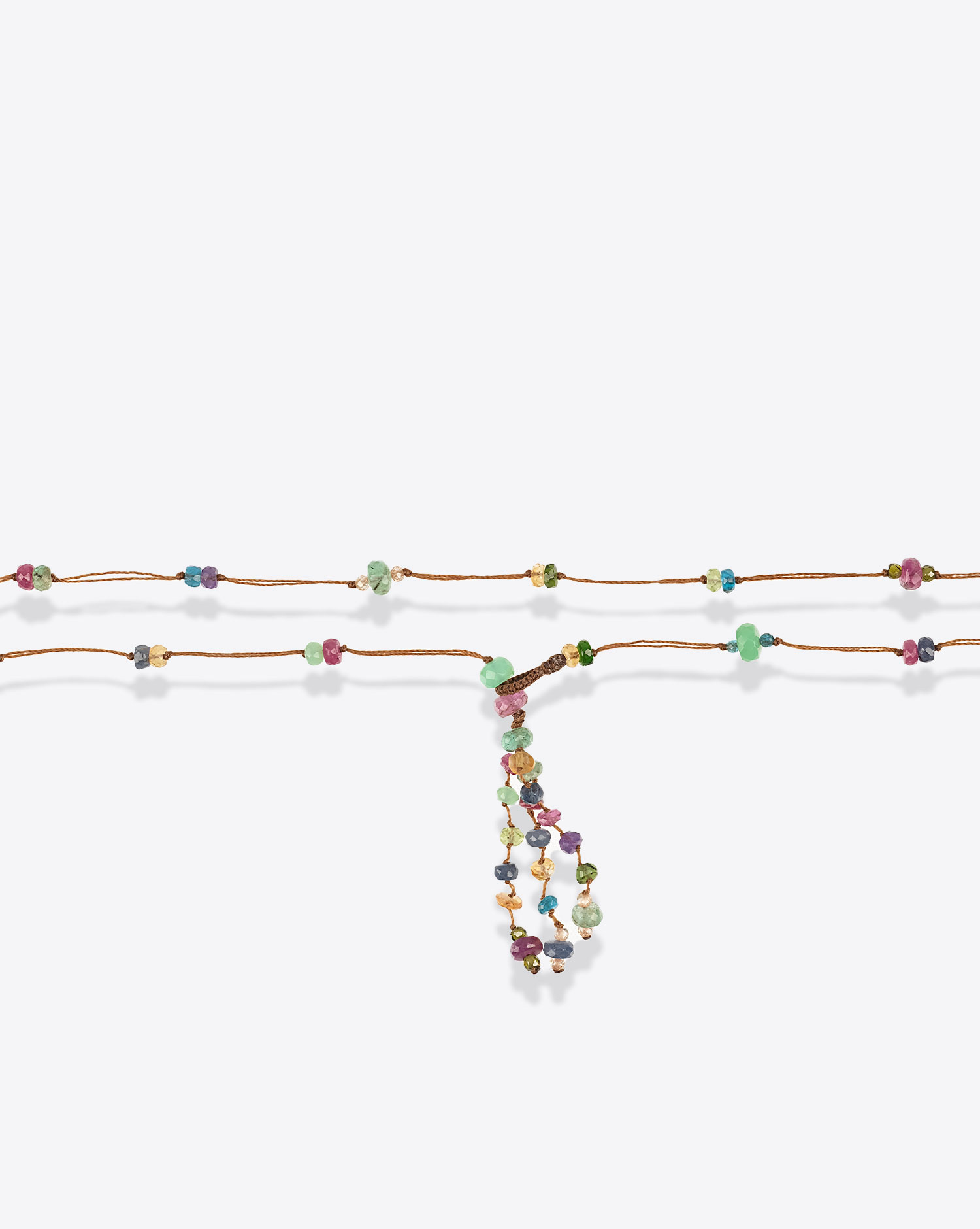 Collier Long Holy Fairy  Sharing sur cordon tabac