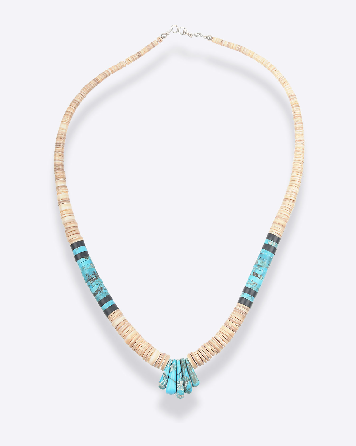 Collier Harpo Pueblo  Turquoise Coquillage 