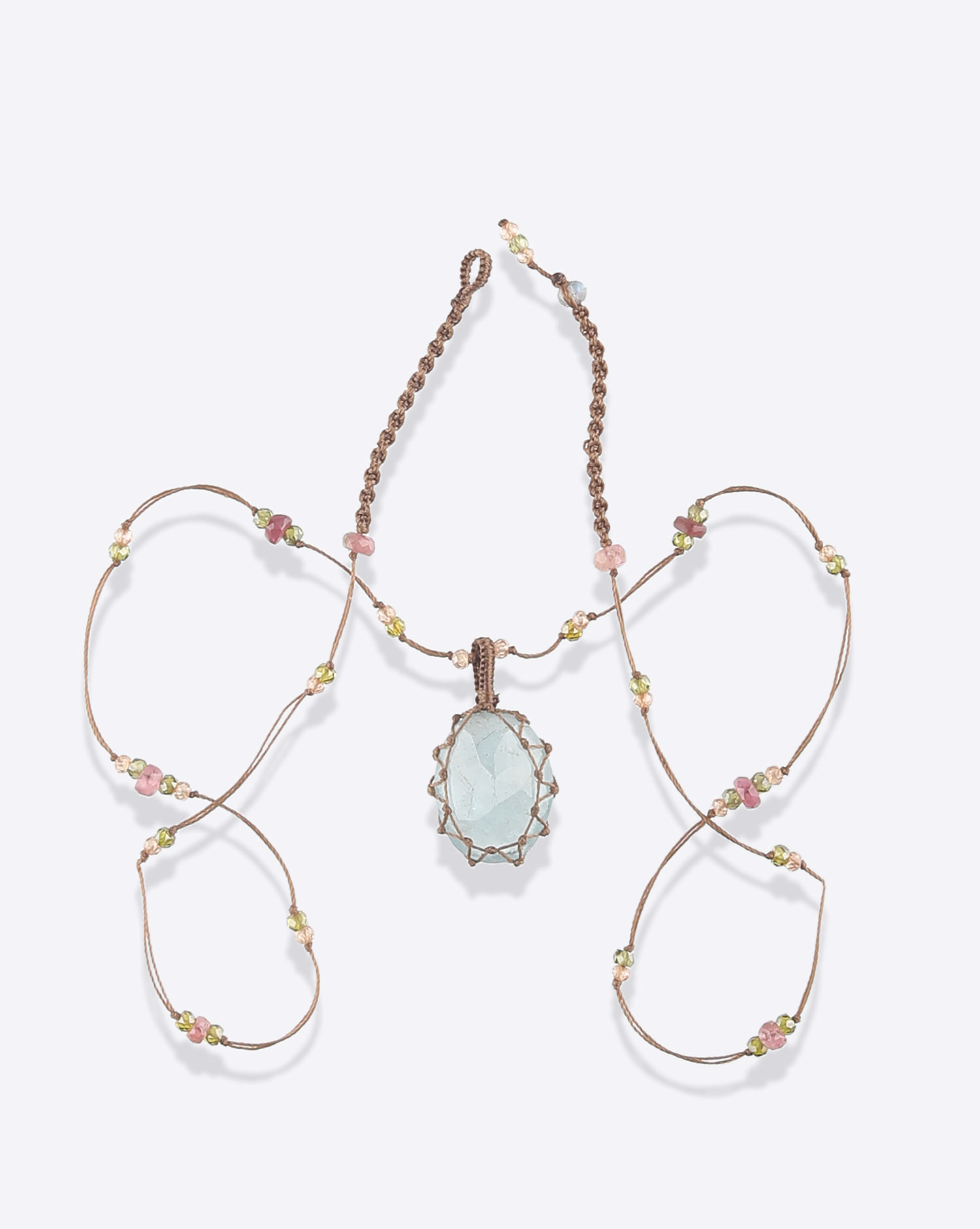 Image du produit Sharing Collier Court Tibétain VVVV - Aquamarine 