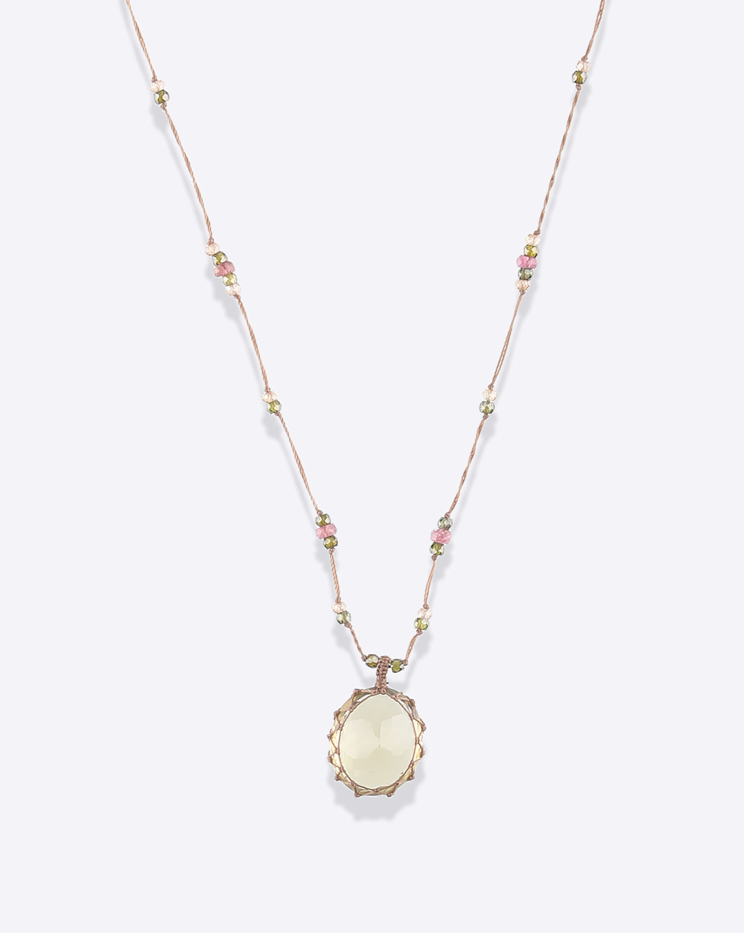 Image du produit Sharing Collier Court Tibétain V - Lemon Topaze - 2