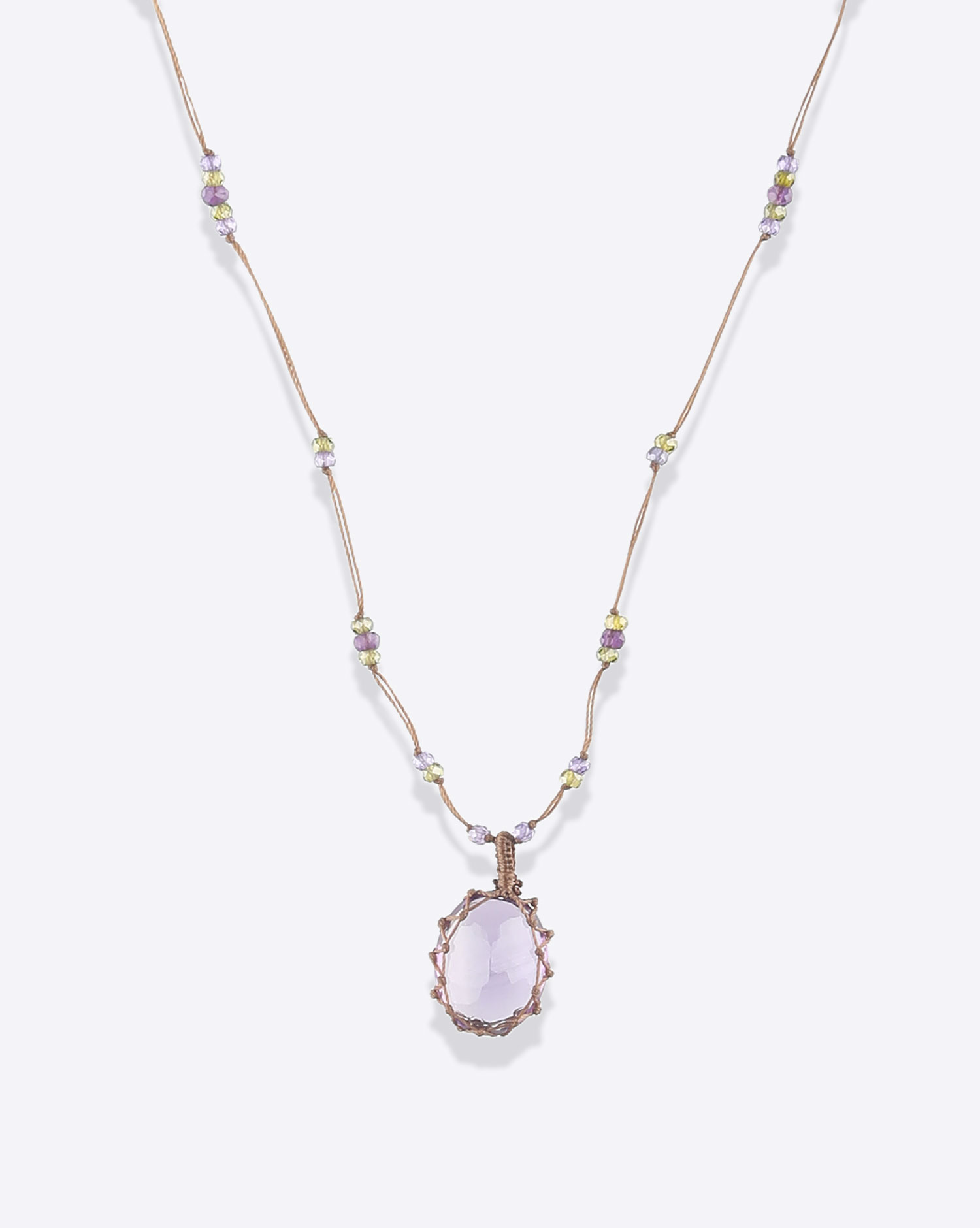 Image du produit Sharing Collier Court Tibétain VV - Prehnite - 2