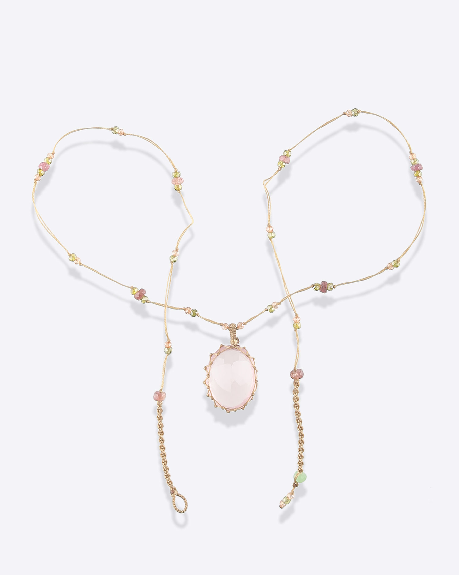 Image du produit Sharing Collier Court Tibétain – Pink Quartz