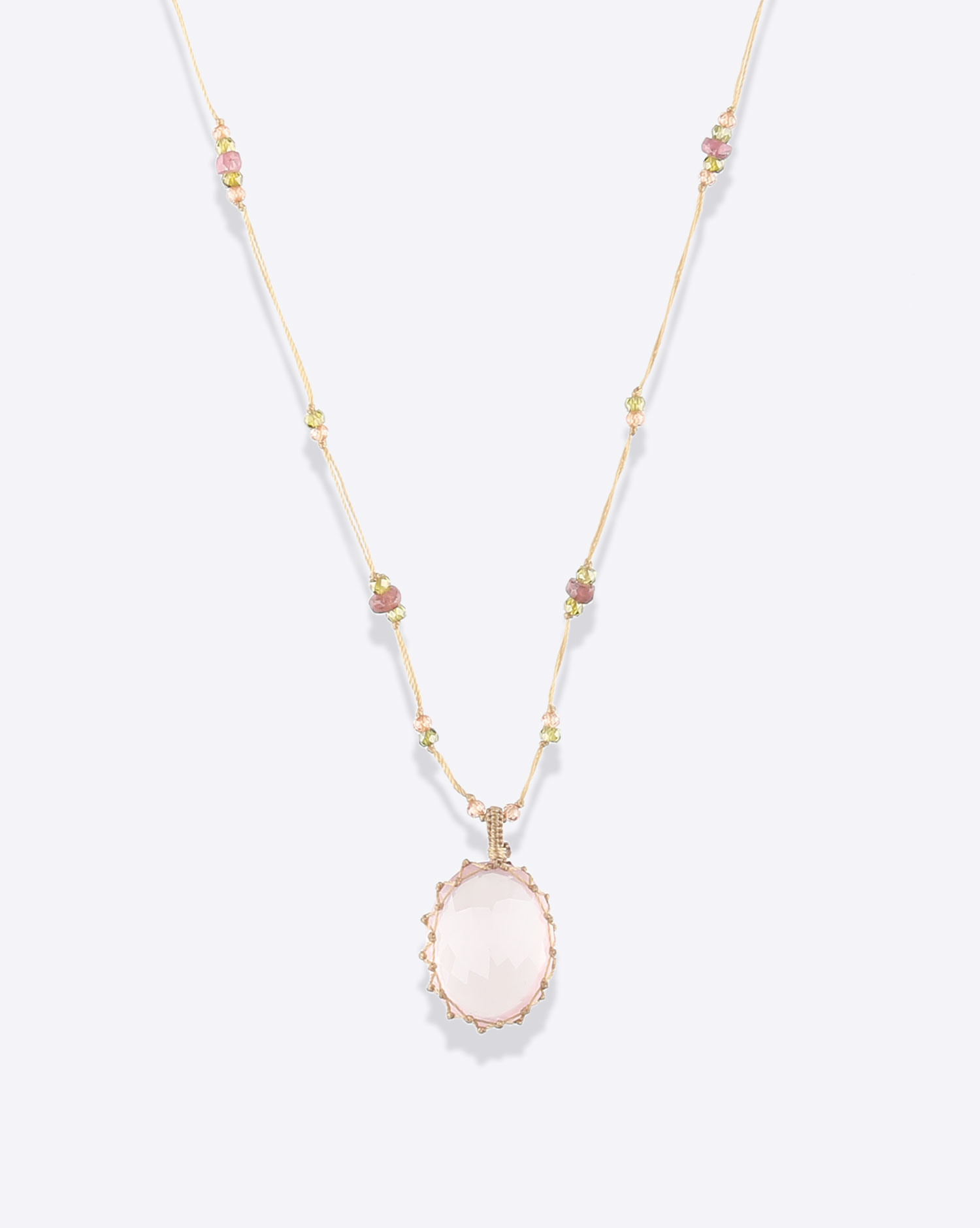 Image du produit Sharing Collier Court Tibétain – Pink Quartz - 2