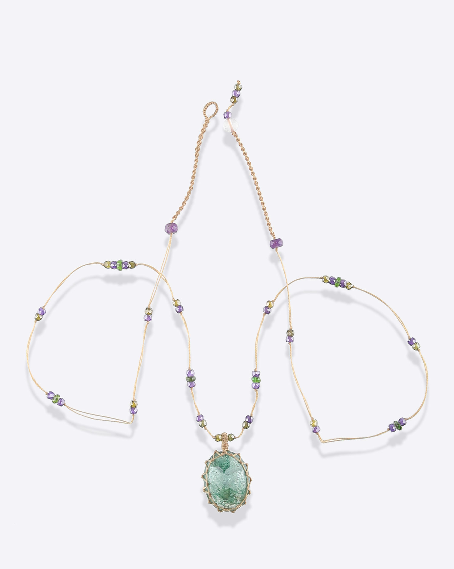 Image du produit Sharing Collier Court Tibétain VV - Strawberry Green