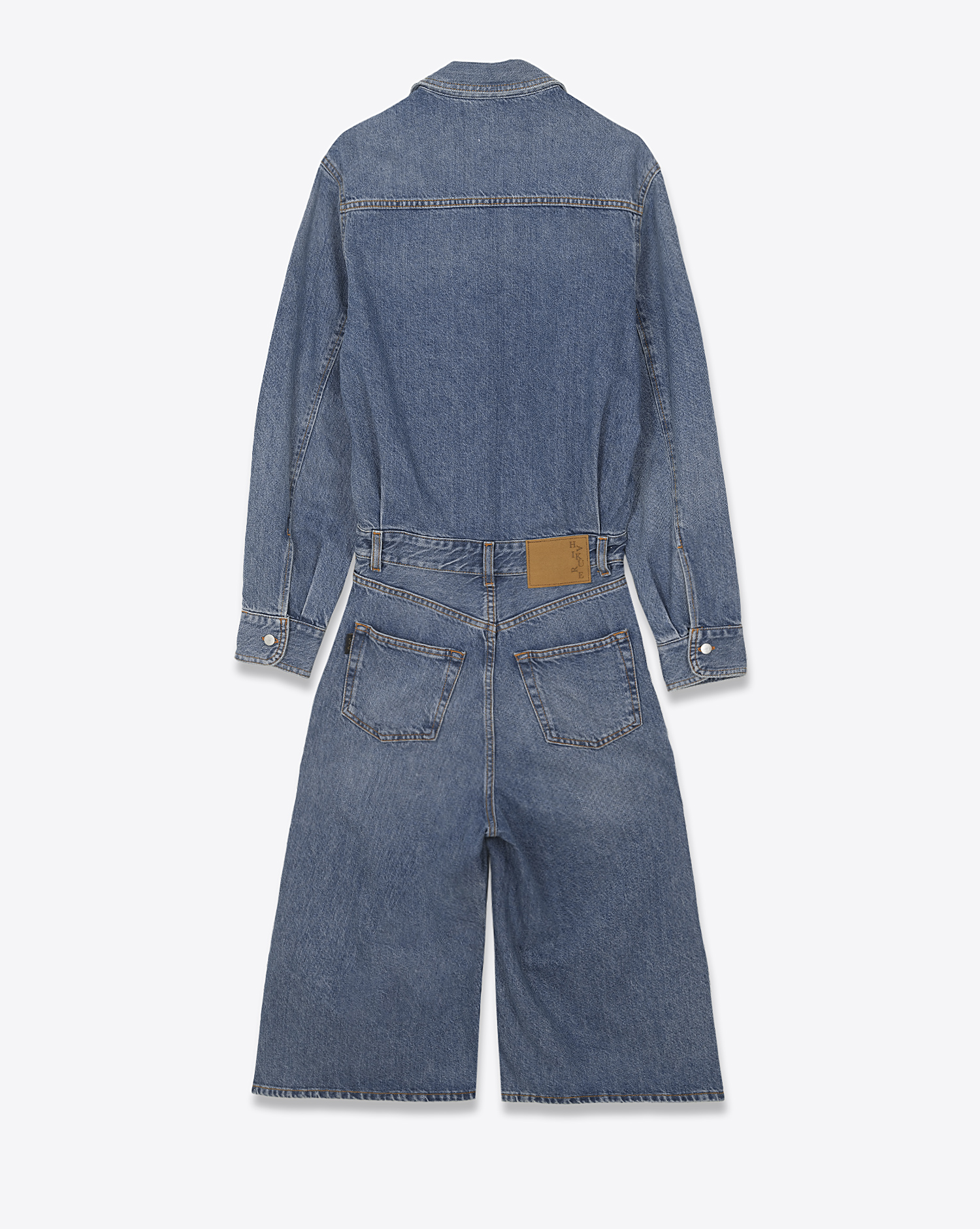 Produit Combinaison manches longues Tonya Haikure en denim bleu. Vue dos. 
