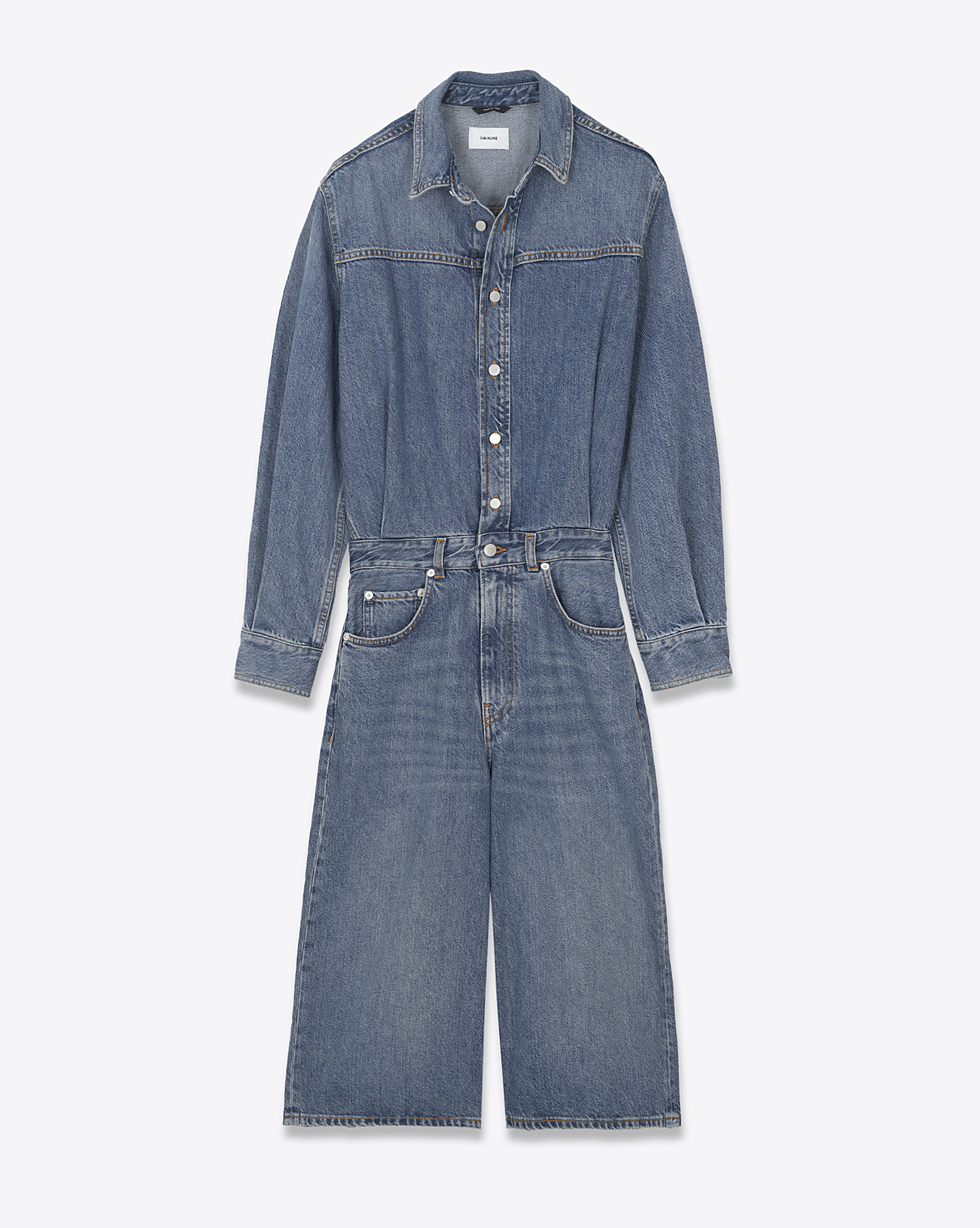 Produit Combinaison manches longues Tonya Haikure en denim bleu. Vue face. 