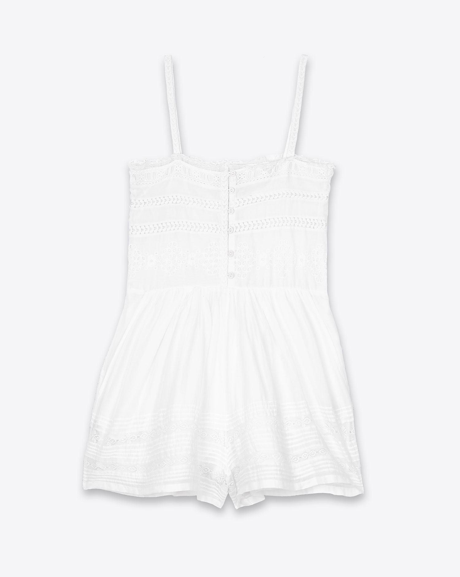 Produit Combinaison short Dylan  Isabel Marant Etoile en coton blanc. Vue face. 