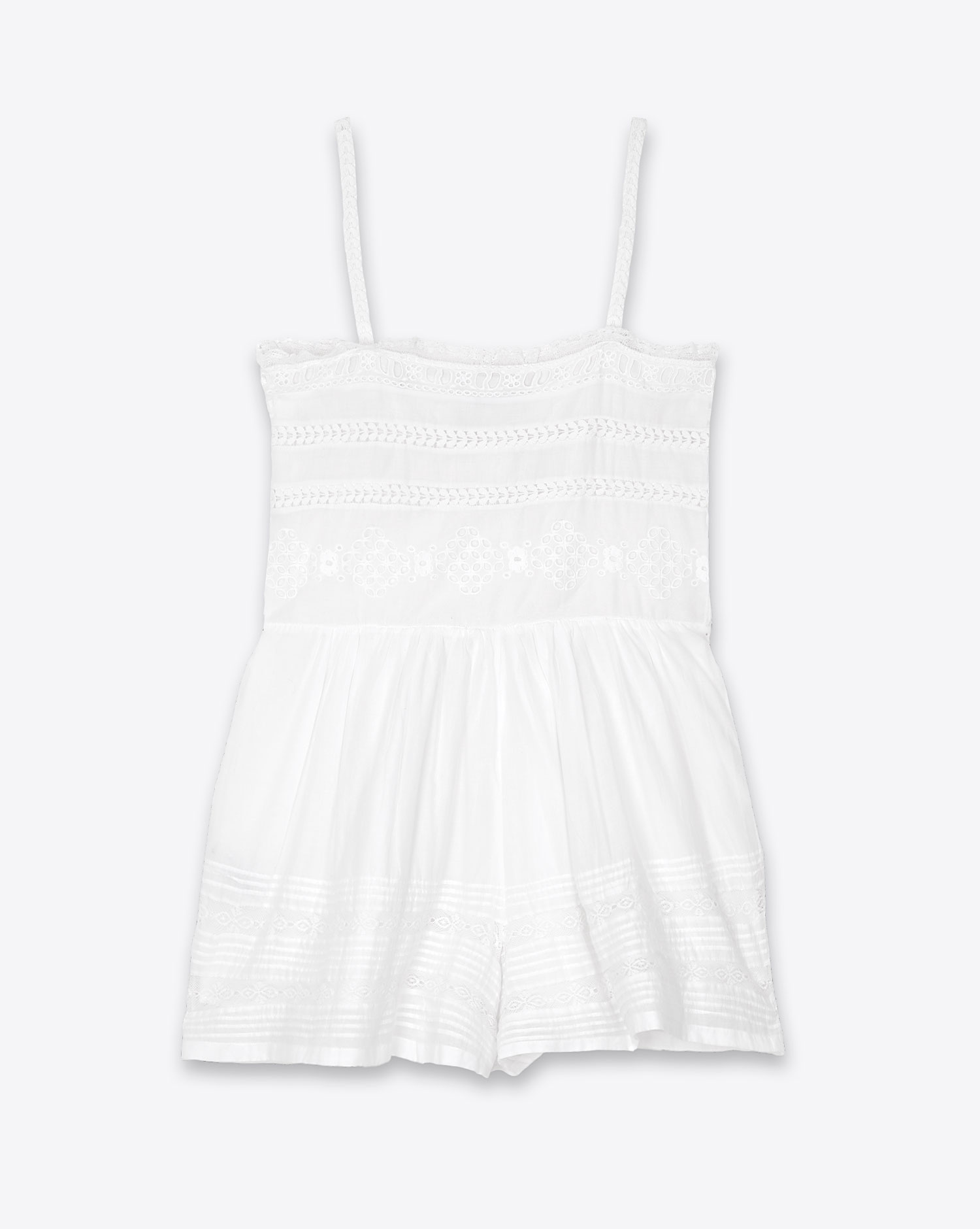 Produit Combinaison short Isabel Marant Etoile en coton blanc. Vue dos. 