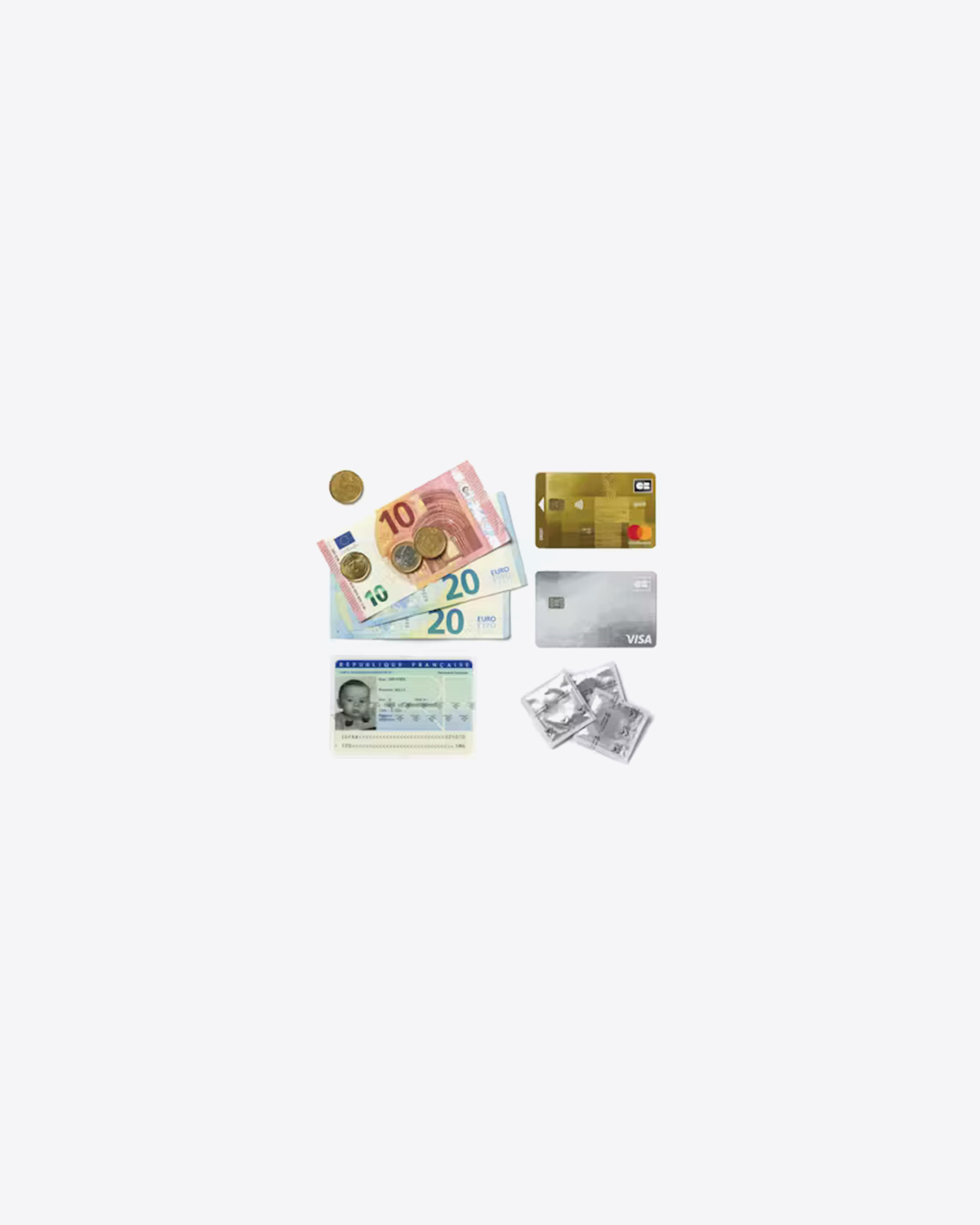 Image du produit Jérôme Dreyfuss Porte-Monnaie Helmut PM – Cuir Lamé Champagne - 3