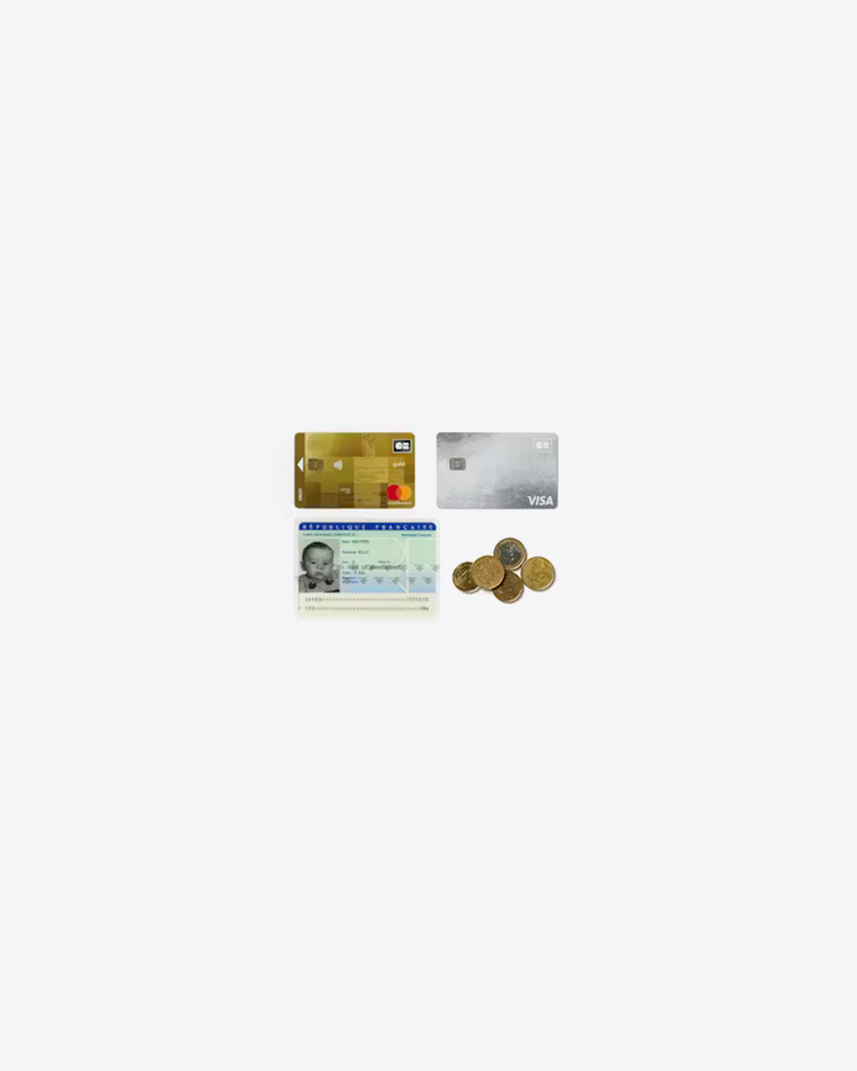 Image du produit Jérôme Dreyfuss Porte-Cartes Clyde – Cuir Vachette Gold - 3