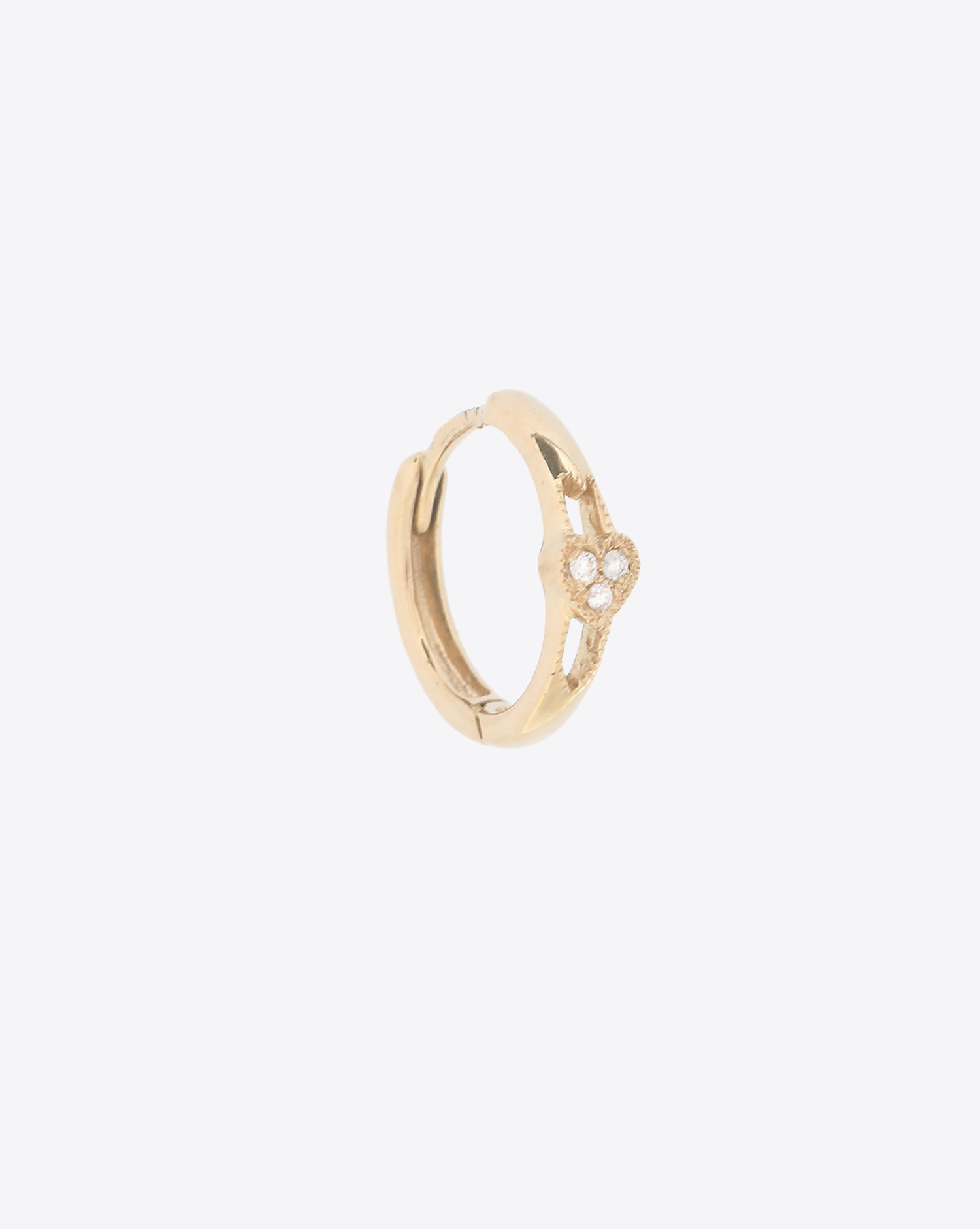 Mini créole Sweetheart en or jaune et diamants blancs Vanessa De Jaegher