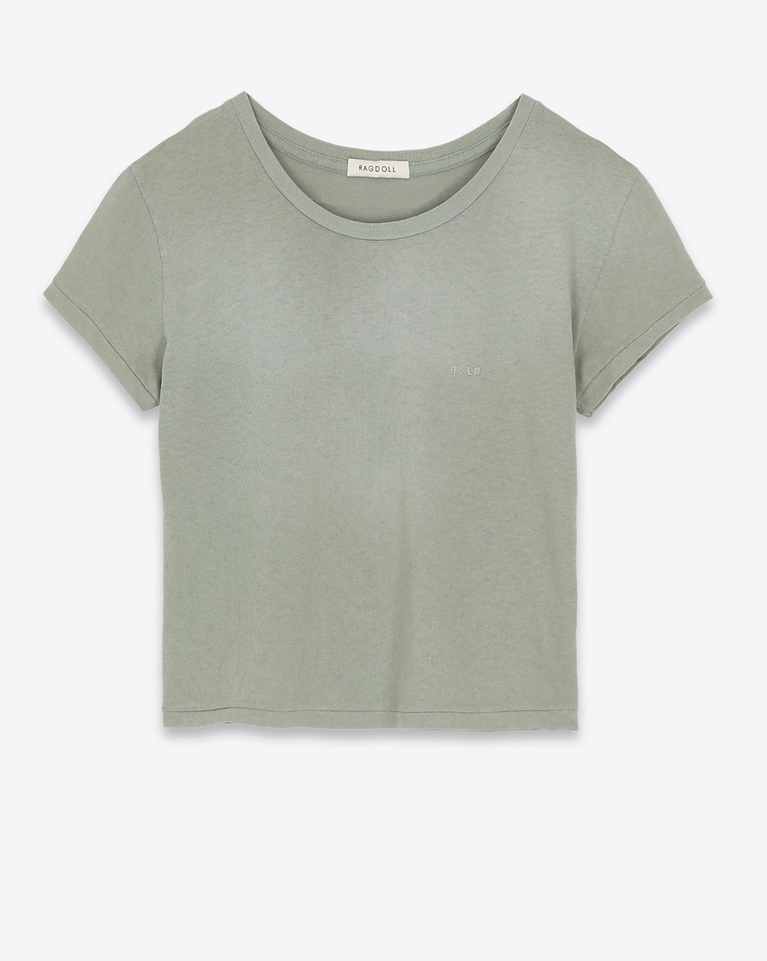 Tee-shirt court Cropped tee Pine green Ragdoll LA