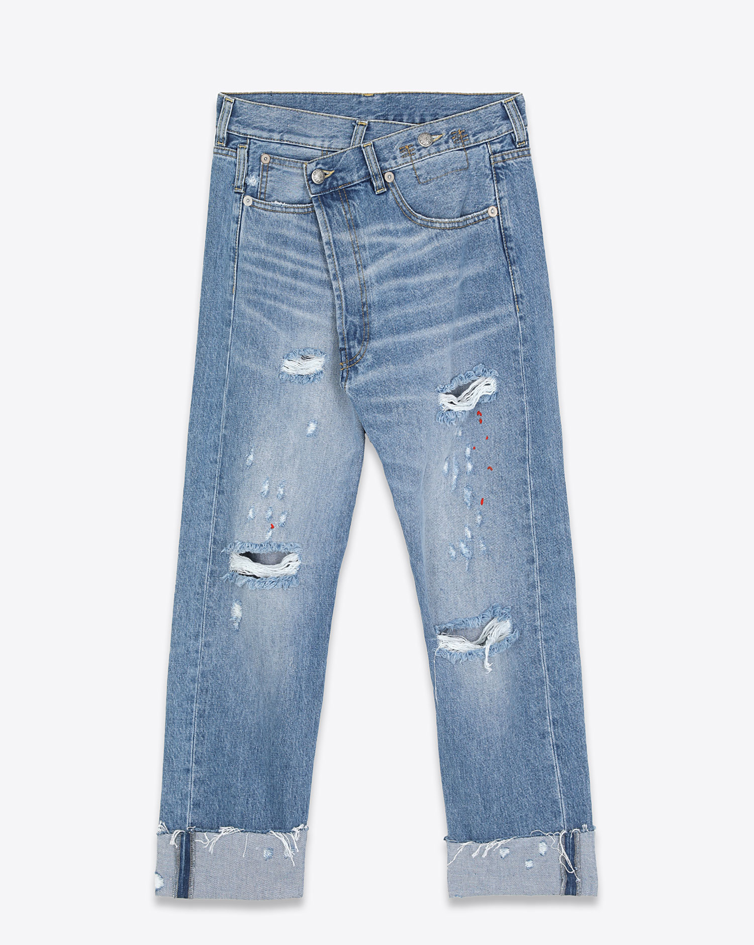 R13 Denim Jeans Crossover Emory. Face.