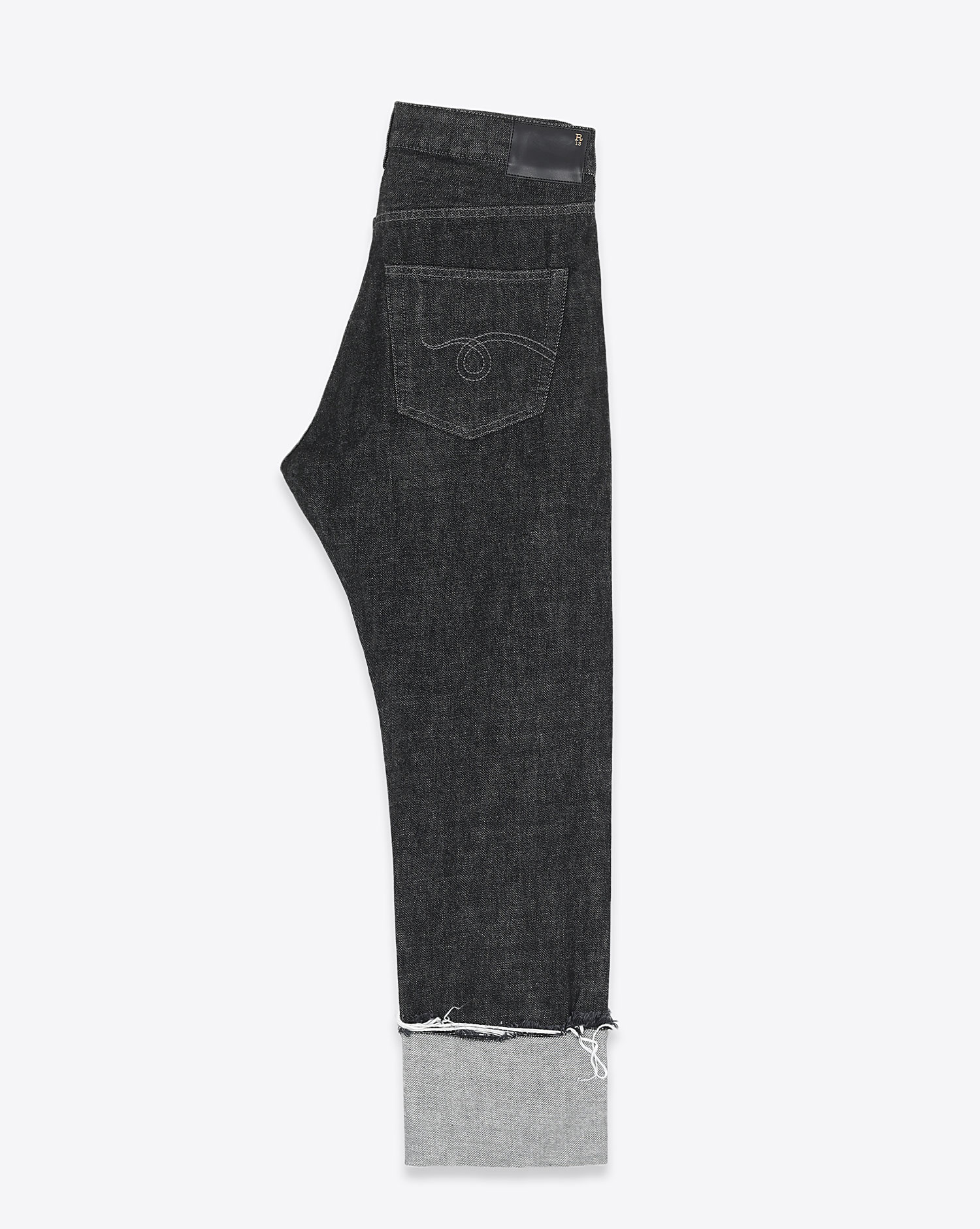 Image du produit R13 Denim Collection Crossover W/Cuff - Black Rinse - porté