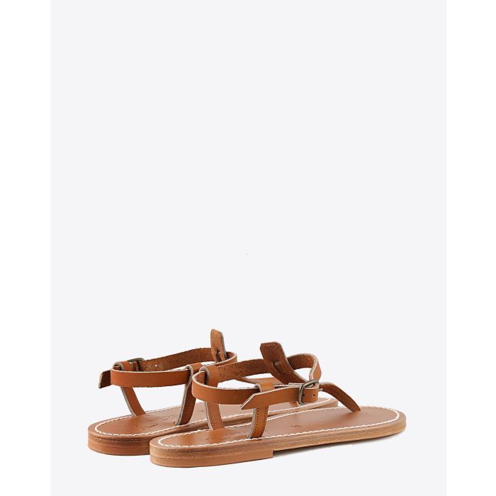 Sandales en cuir Picon pul naturel K.Jacques St Tropez - Fabrication française.