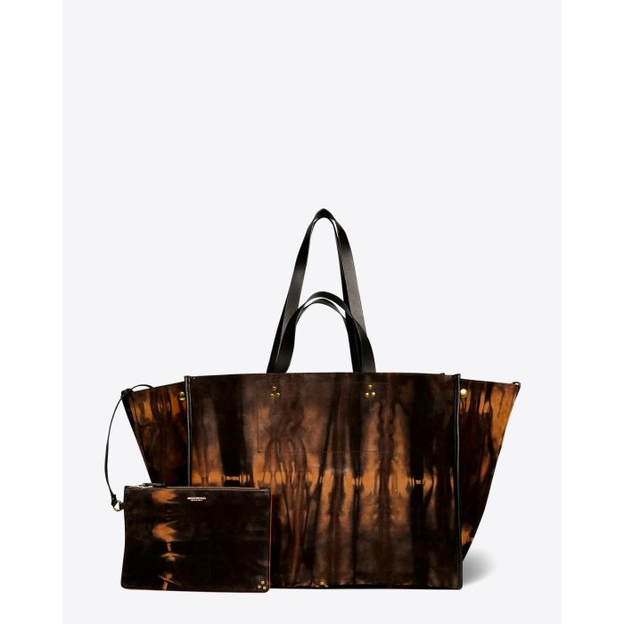 Jérôme Dreyfuss Sac Léon L Split Calfskin Tie Dye Corail 