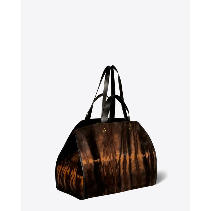  Sac Léon L Split Calfskin Tie Dye Corail 