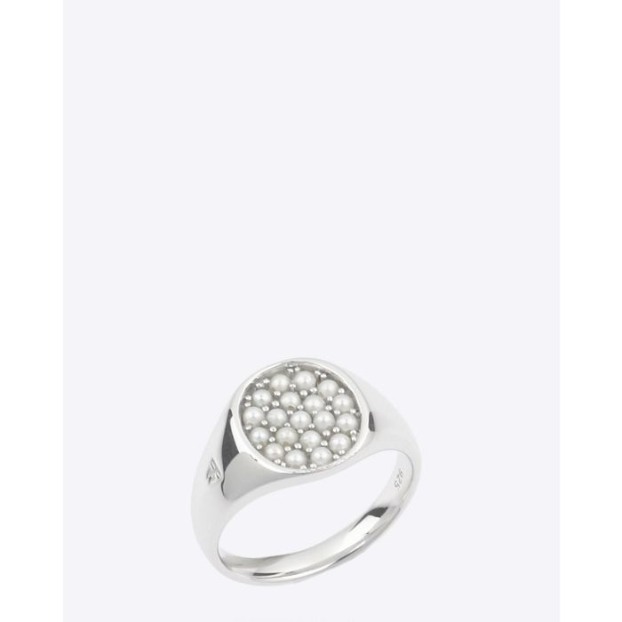 Tom Wood Mini Oval Pearl - Silver  