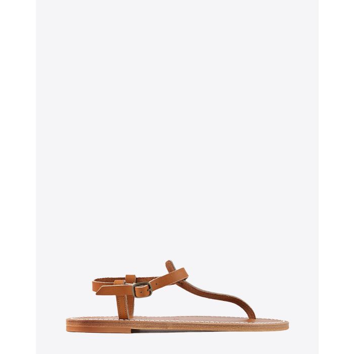 Sandales en cuir Picon pul naturel K.Jacques St Tropez - Fabrication française.