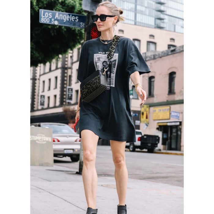 Anine Bing Mohawk Harley Tee Dress - Washed Black  