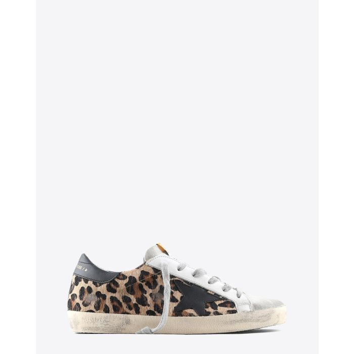 Golden Goose Woman Permanent Sneakers Superstar Pony léopard 80189 