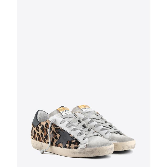 Golden Goose Woman Permanent Sneakers Superstar Pony léopard 80189 