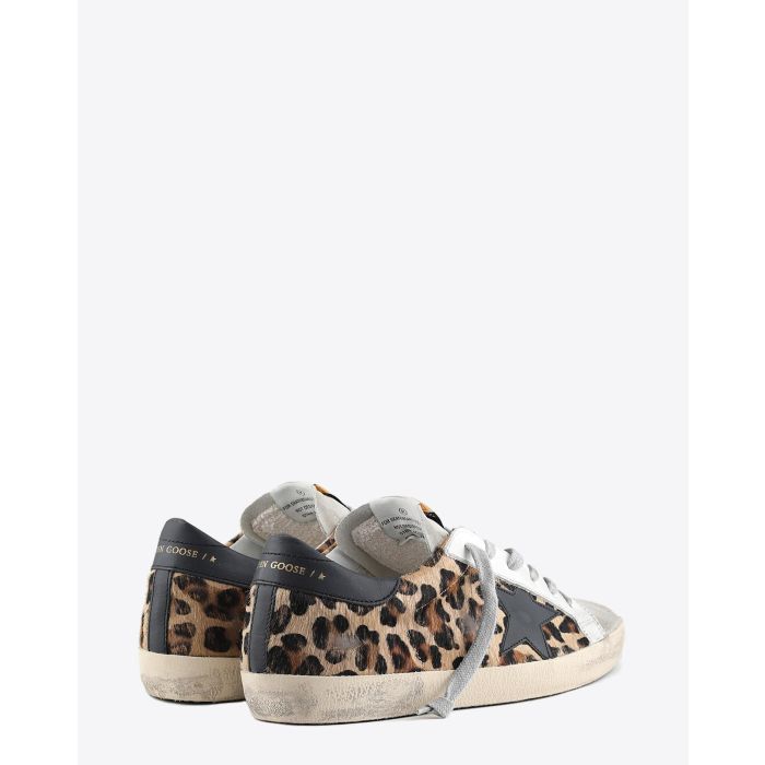 Golden Goose Woman Permanent Sneakers Superstar Pony léopard 80189 
