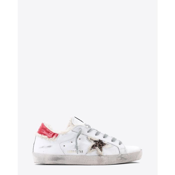 Golden Goose Woman Pré-Collection Sneakers Superstar - White Shearling - Leopard Star  