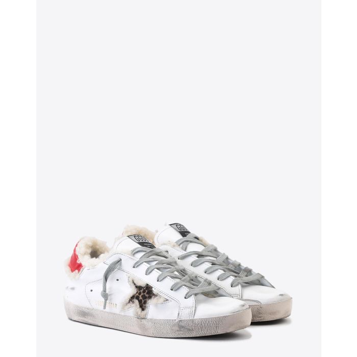 Golden Goose Woman Pré-Collection Sneakers Superstar - White Shearling - Leopard Star  