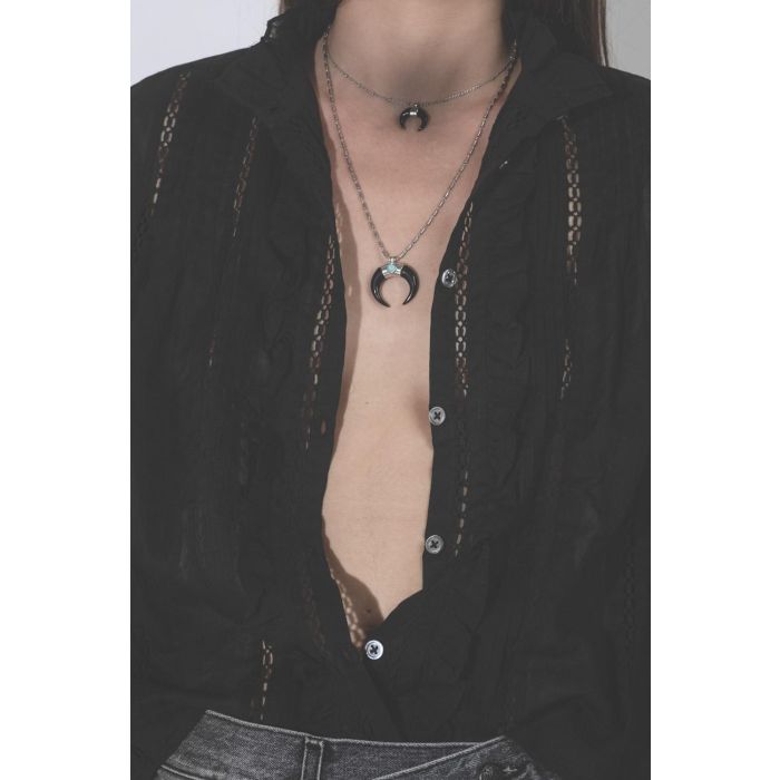 Isabel Marant Bijoux Collier Zanzibar - NoirArgent  